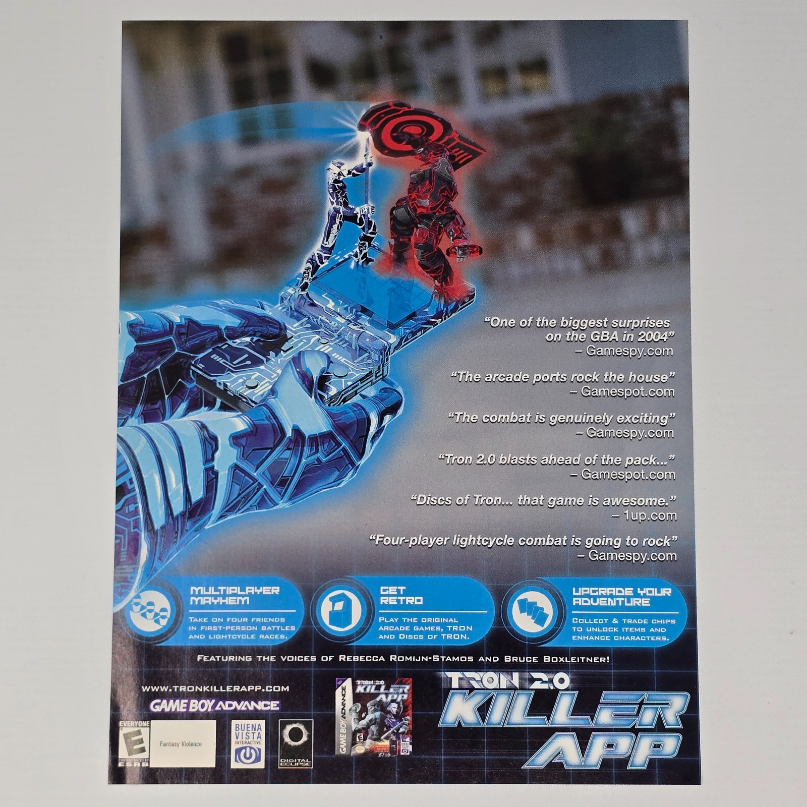 Tron 2.0 Killer App Game Boy Advance Blasts Print Ad/Poster