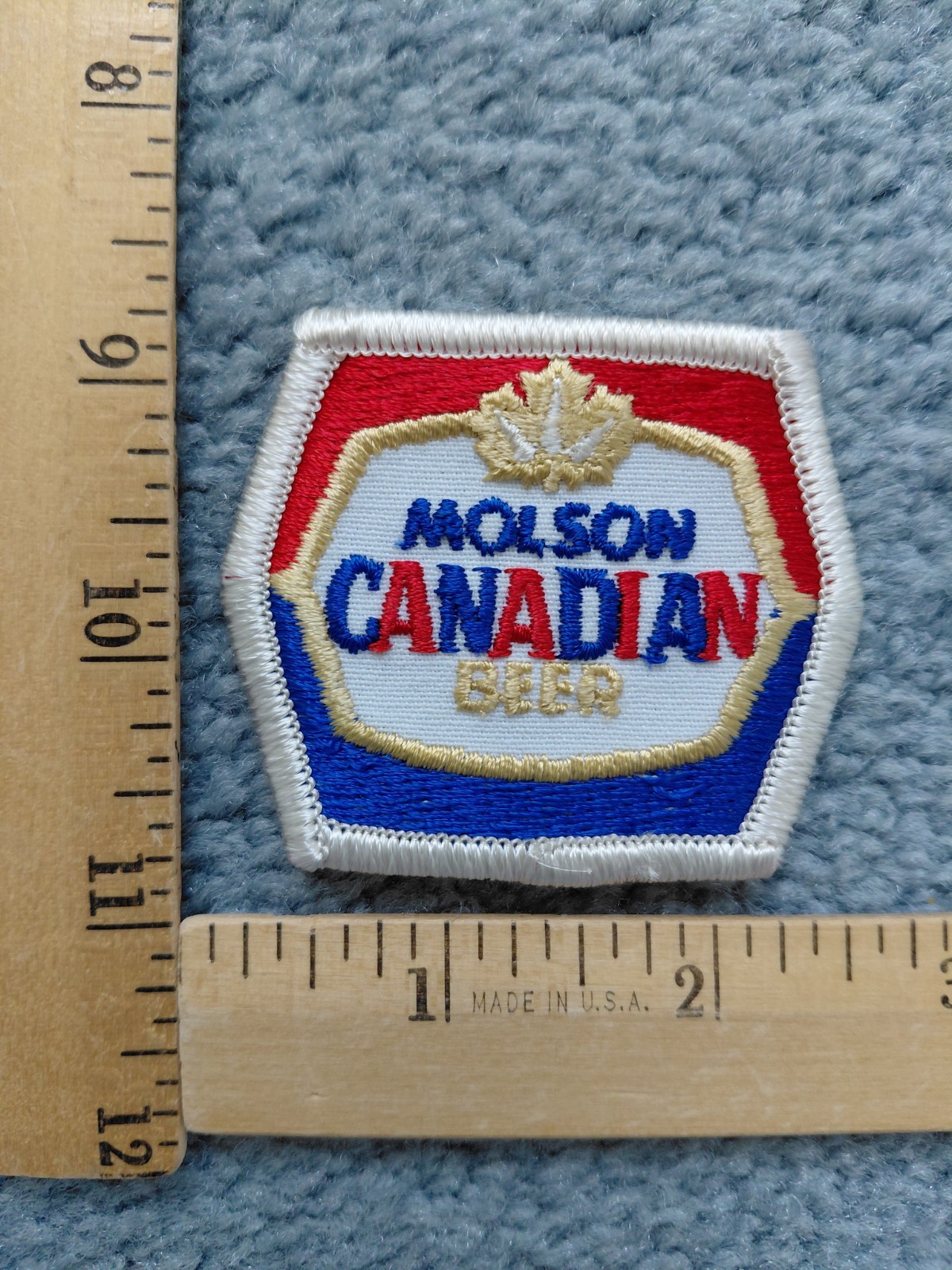 1 RARE MOLSON CANADIAN BEER IRON ON PATCH  