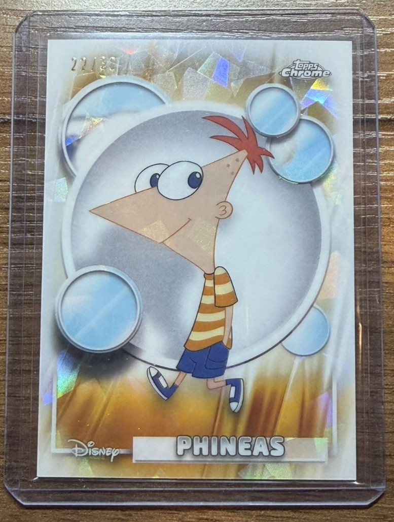 2026 Topps Chrome Disney Sapphire Phineas White /30 #115