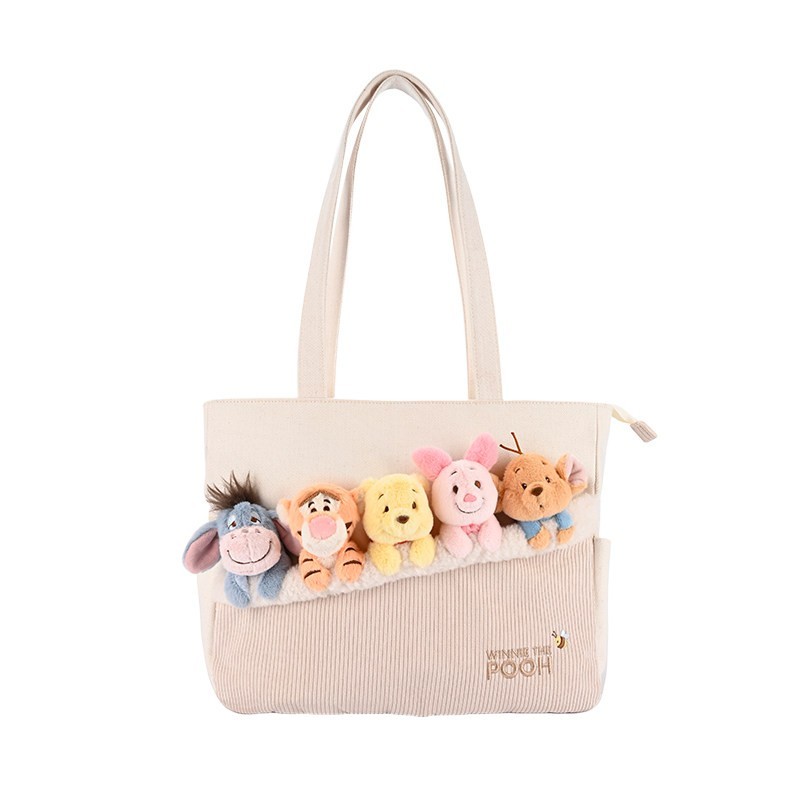 Disney Official Winnie Pooh Large Capacity Doll Crossbody Commuter Tote Girl Bag