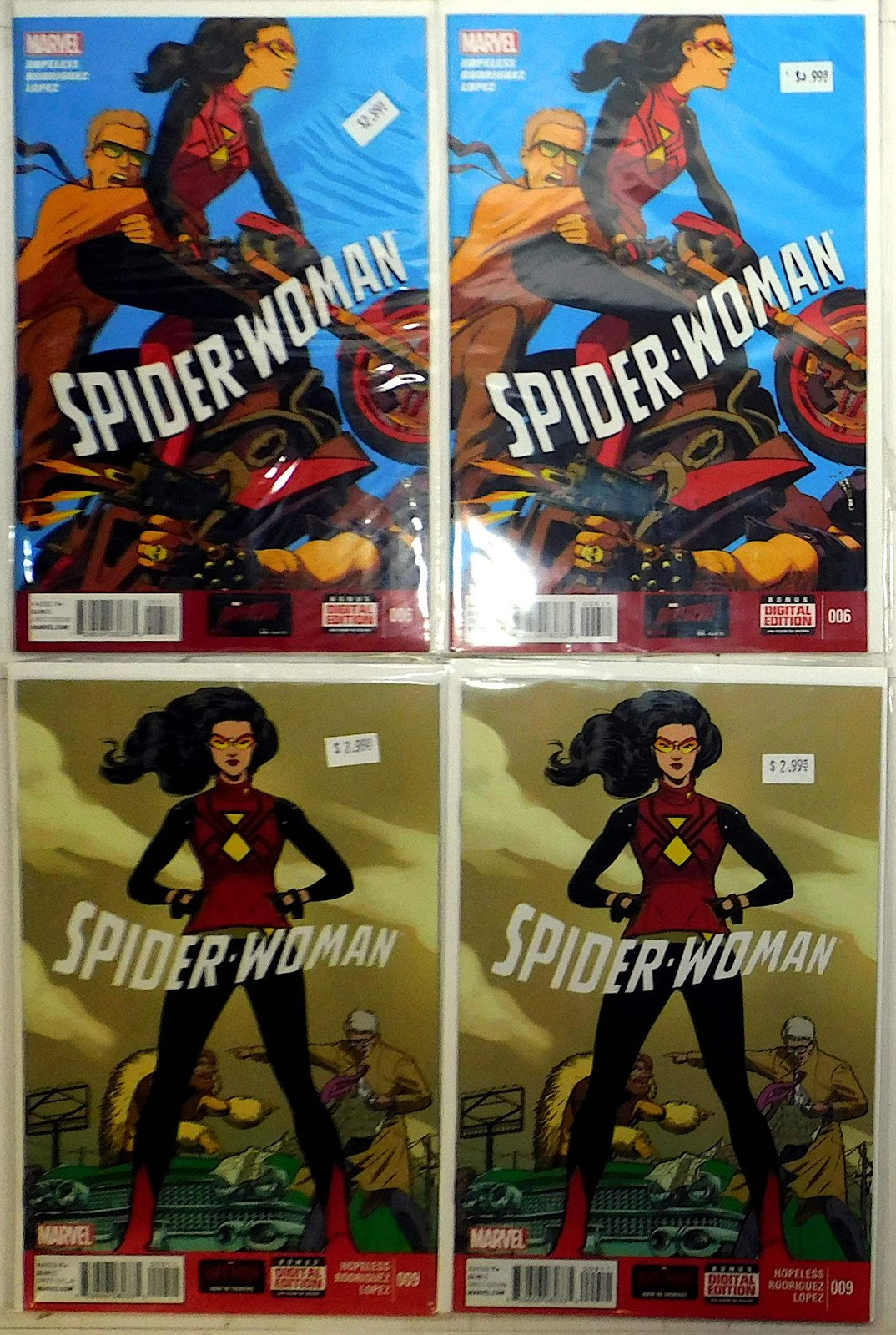 Spider-Woman Lot of 4 #6 x2, 9 x2 (2015) Marvel Comics 1st Print Comic Books