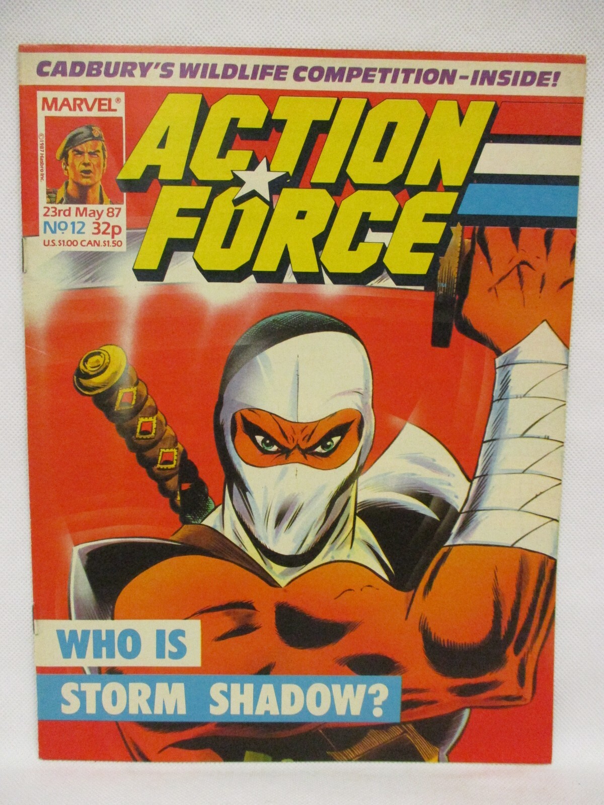 G.I. Joe Action Force 12 1987 UK Comic Book Magazine Who Is Storm Shadow Cover