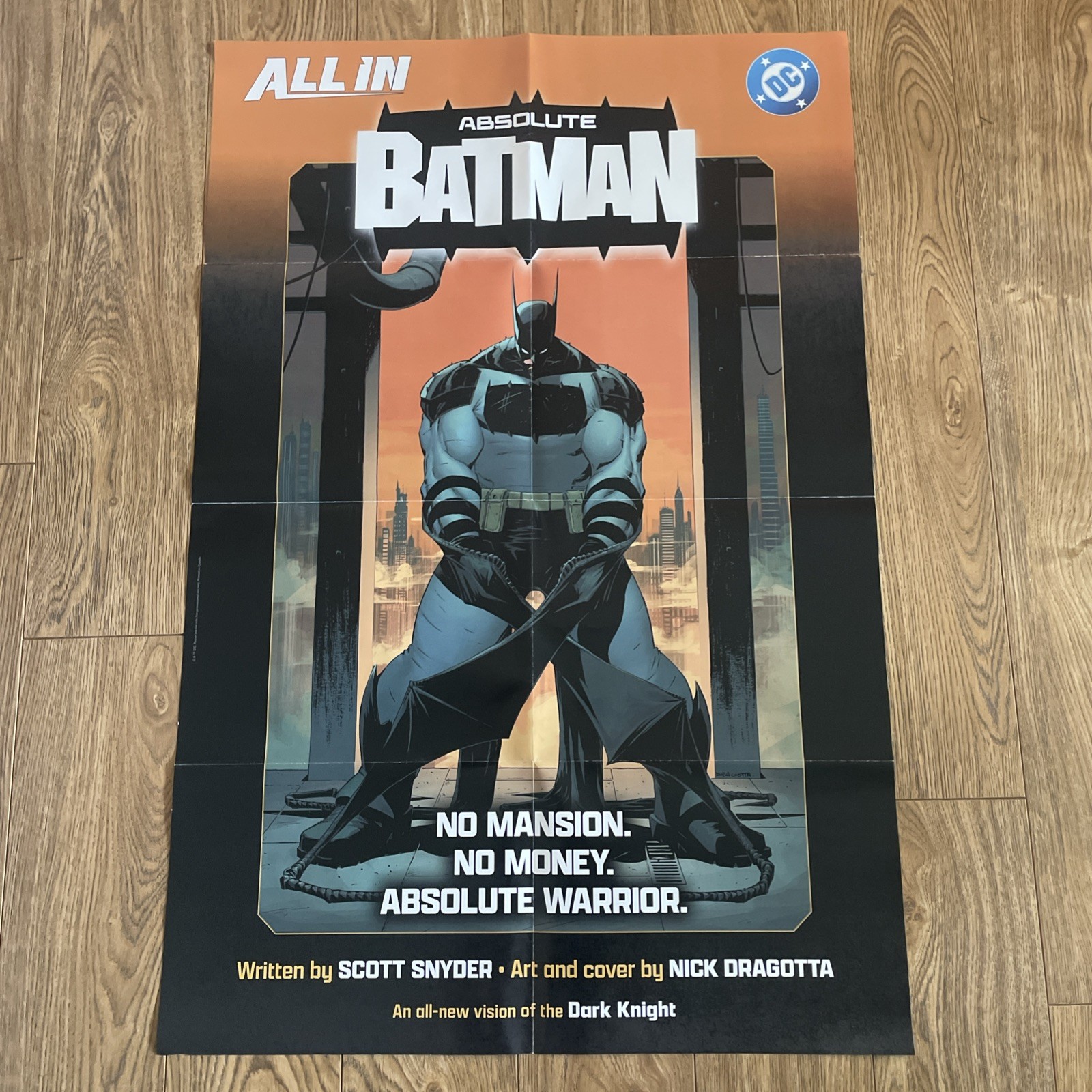 Absolute Batman #1 Comic Shop Promo Poster DC 2024 Folded