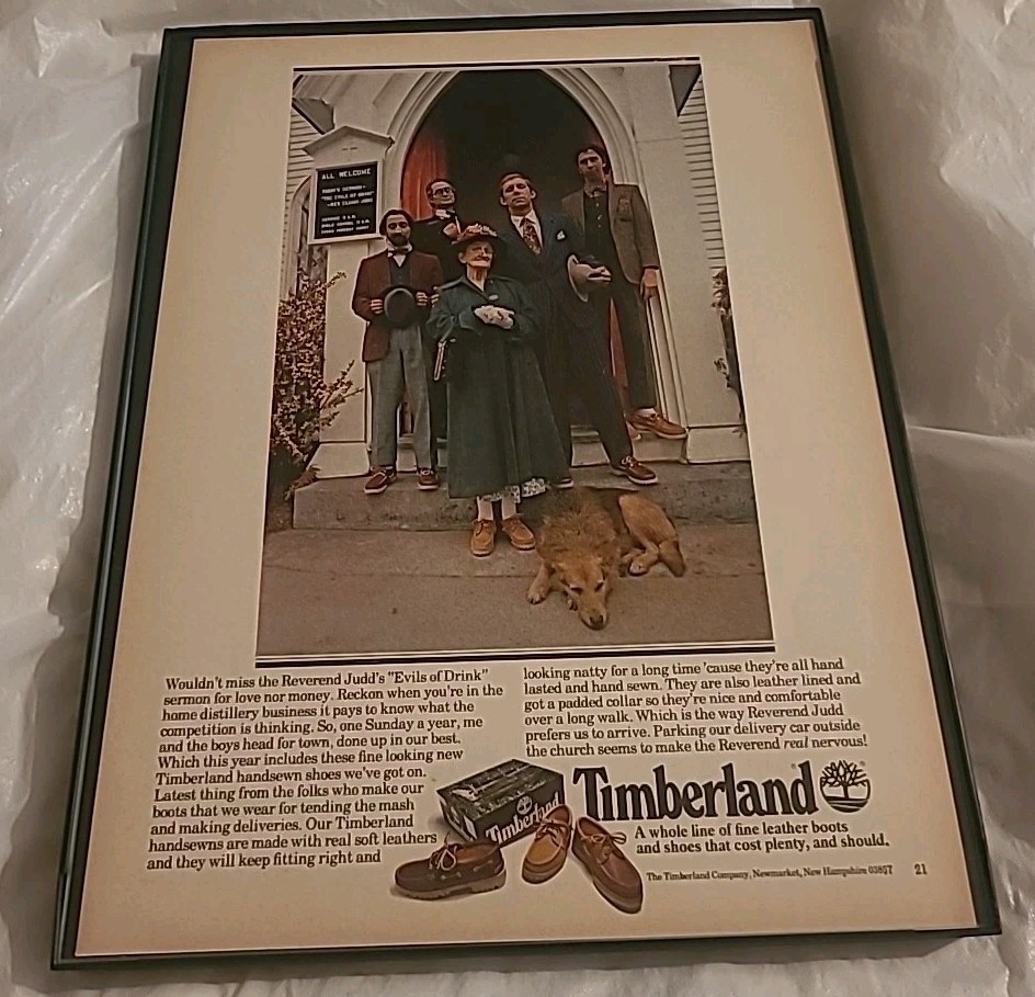 Timberland Shoes And Boots Framed Print Ad 1978  8.5X11 