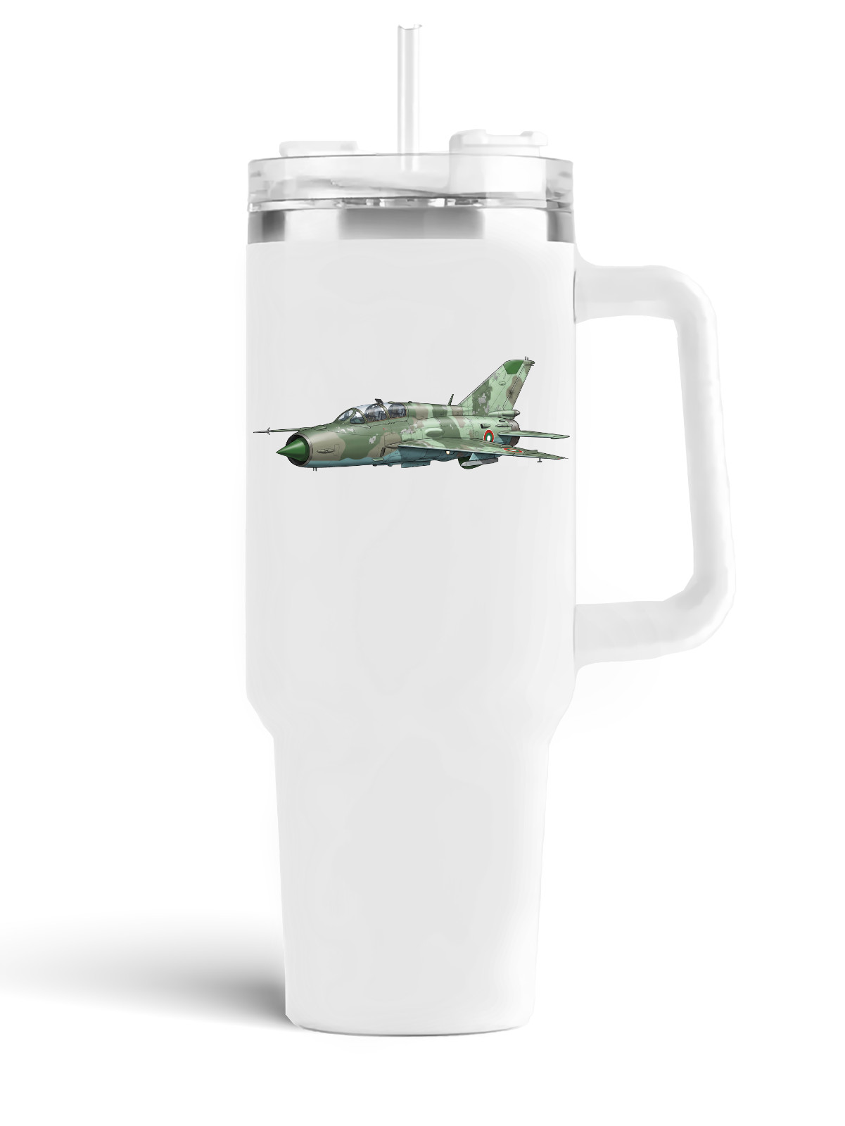 Mikoyan-Gurevich MiG-21U Stainless Steel Quencher Tumbler  40oz.