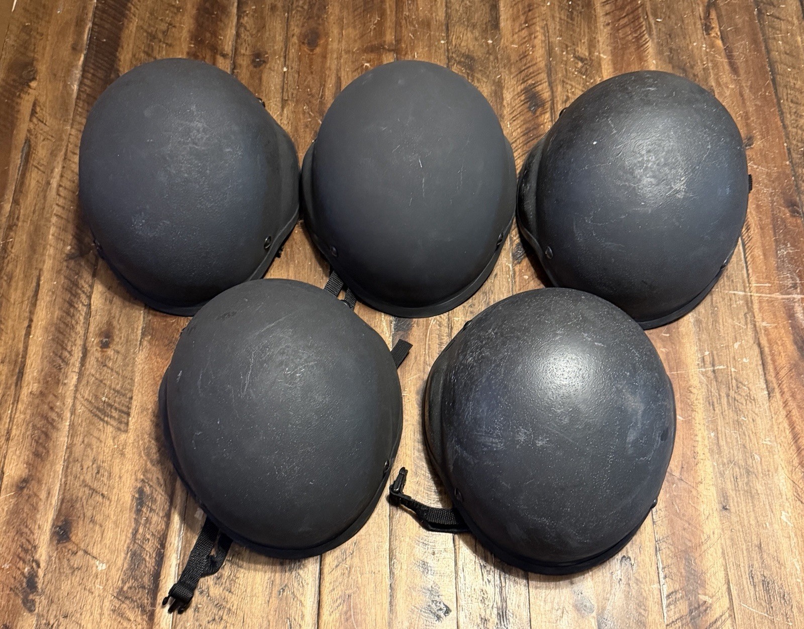 Lot Of 5 AVON BA3A HELMET with Chin strap Black