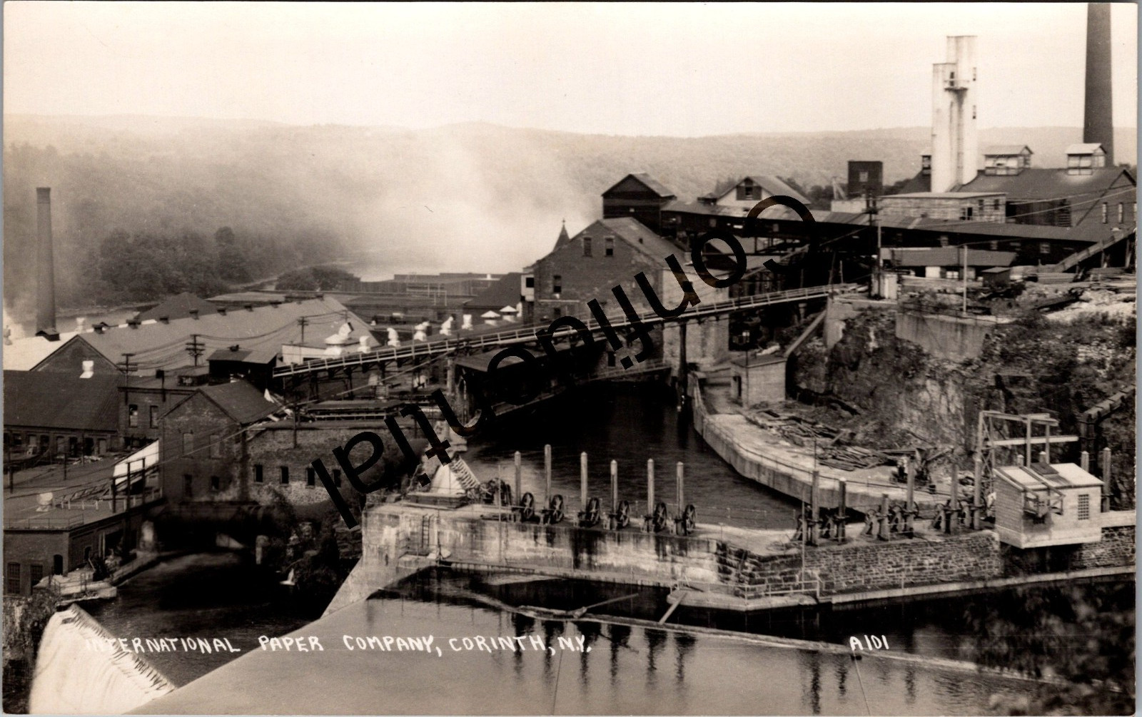 Real Photo International Paper Co. Mill At Corinth NY Adirondacks RPPC Y344