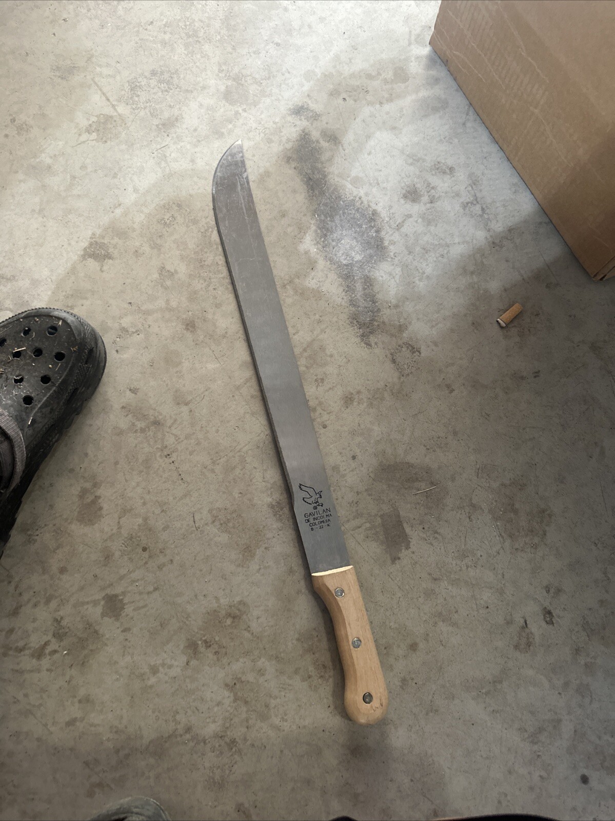 Vtg Gavilan de Incolma Colombia BirdLogo 20” Blade Jungle Machete Bush Knife
