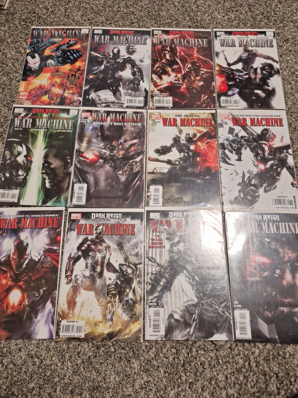 Marvel Comic Books War Machine Dark Reign Variant Mixed Lot Superhero Issue 1-12