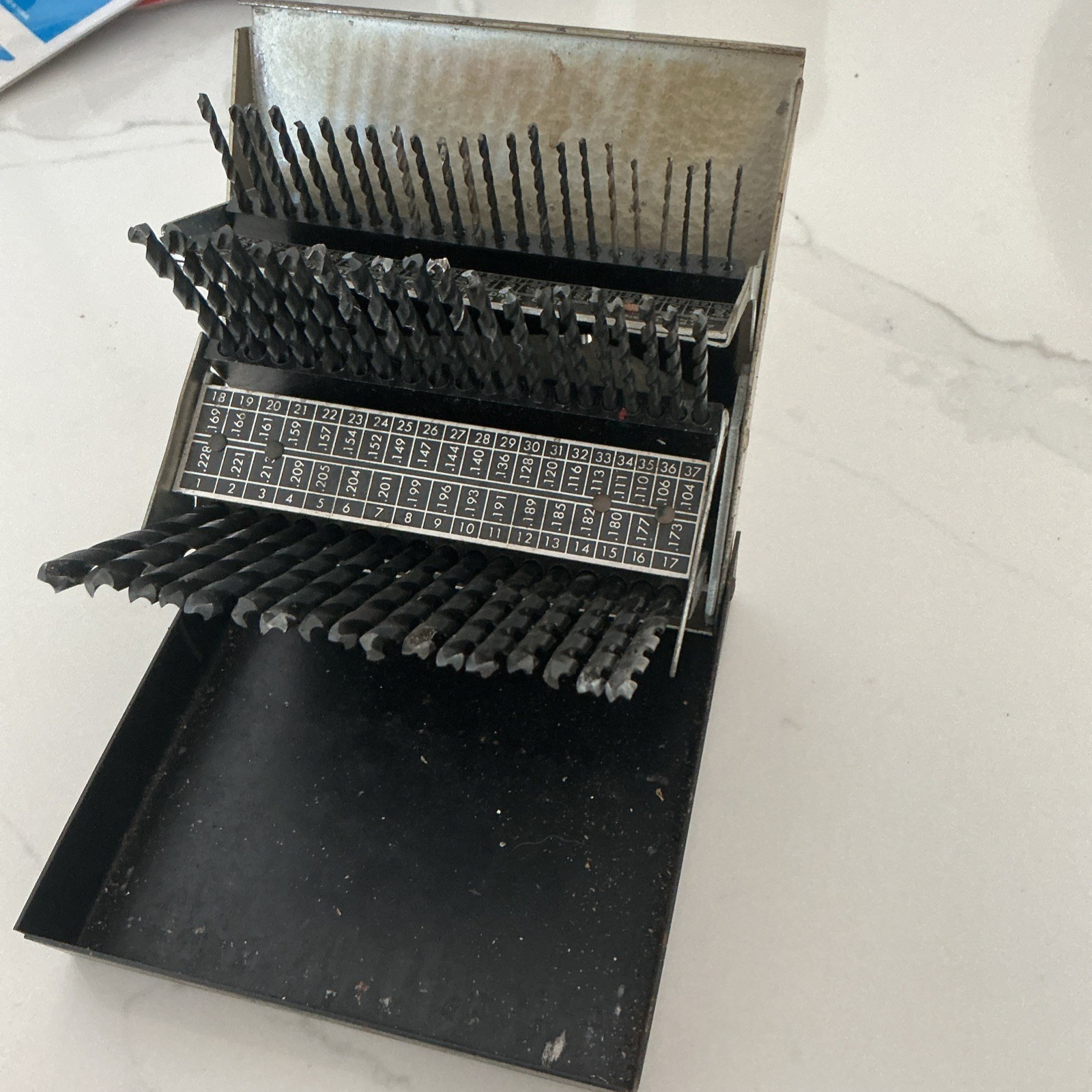 Vintage  Craftsman Tools Metal Drill Bit Set 60pc. Automatic Index Case, USA