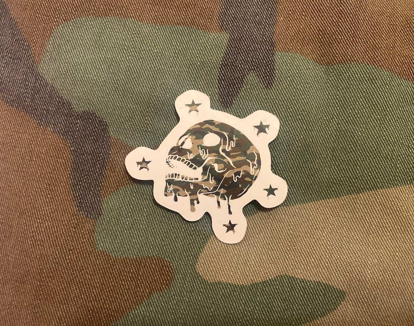 NORTHERN PROVISIONS NORPRO M81 WOODLAND CAMO MELTINGGAZER STICKER SLAP NOT FOG
