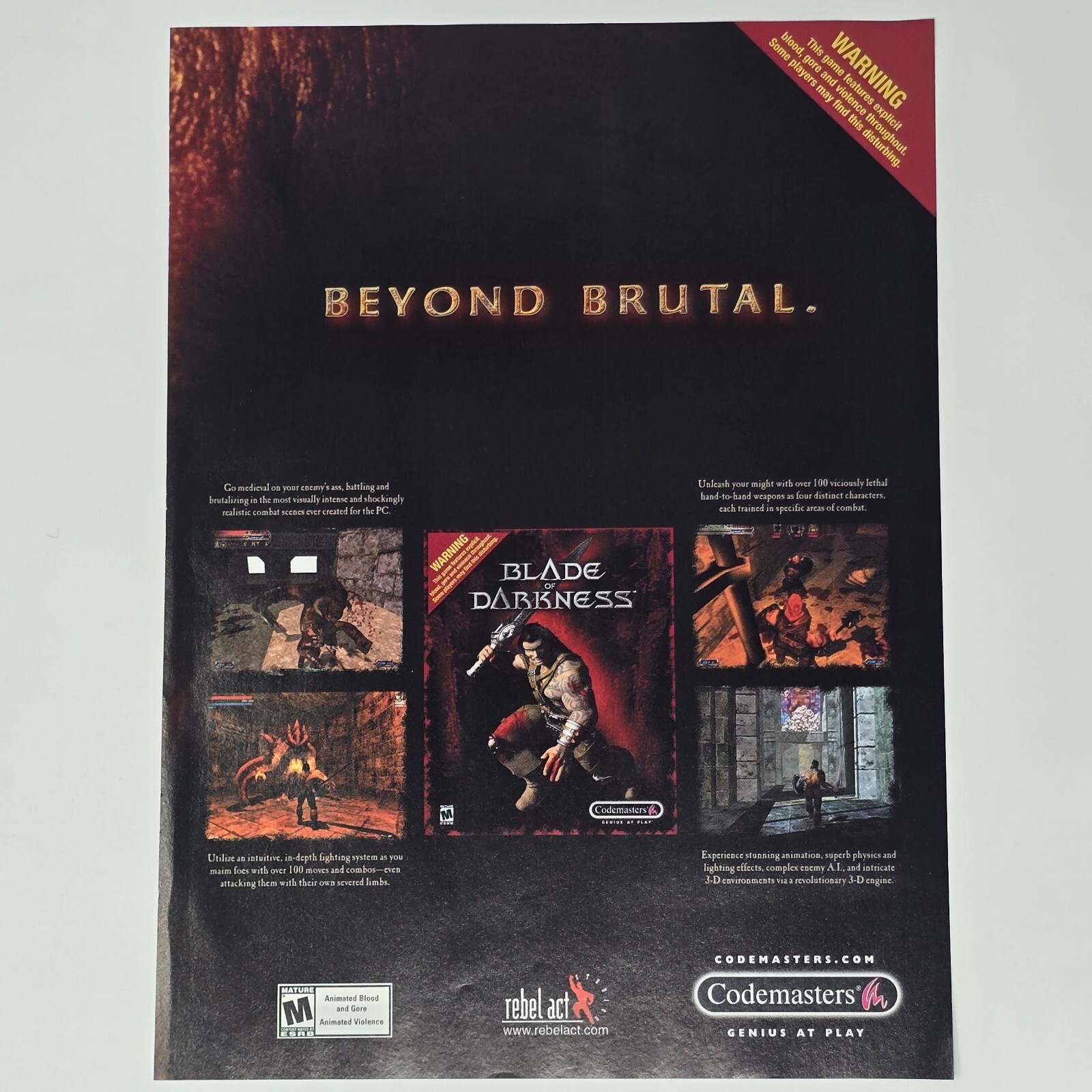Blade of Darkness Severance PC Xbox PlayStation Print Ad/Poster Promo Art