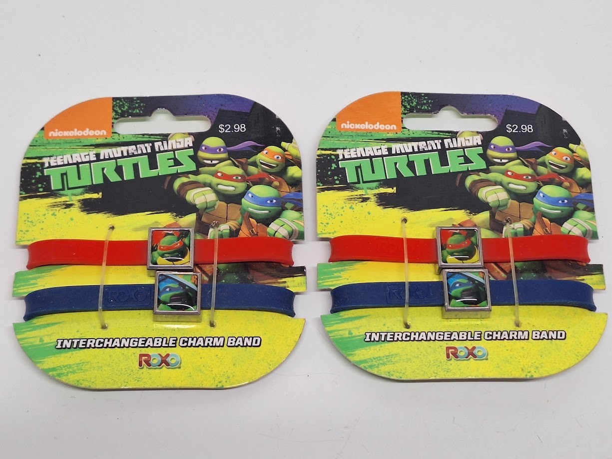 2 Pack Nickelodeon Teenage Mutant Ninja Turtles Interchangeable Charm Bracelets