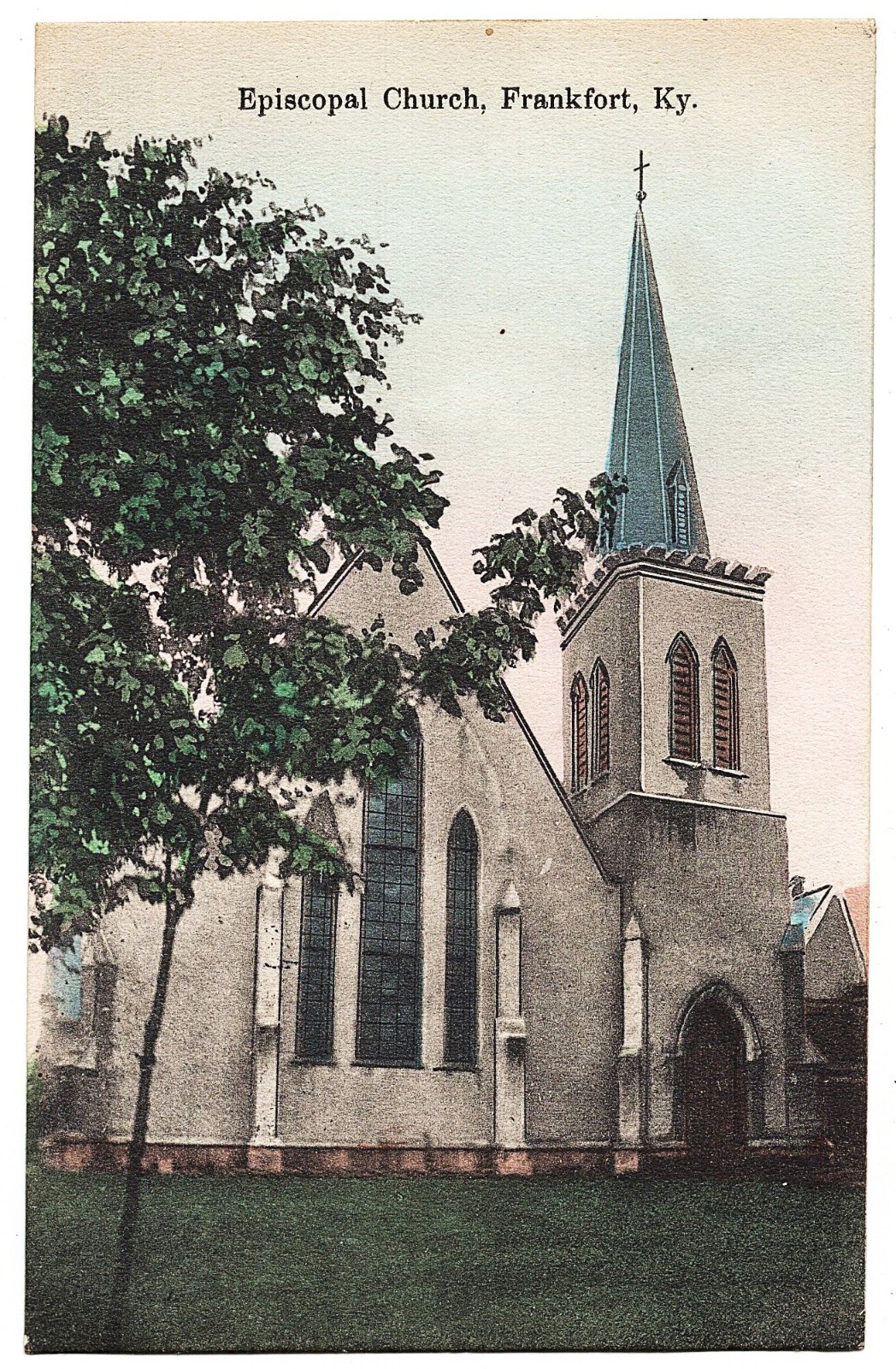 Frankfort KY - Episcopal Church mailed 1910 antique postcard