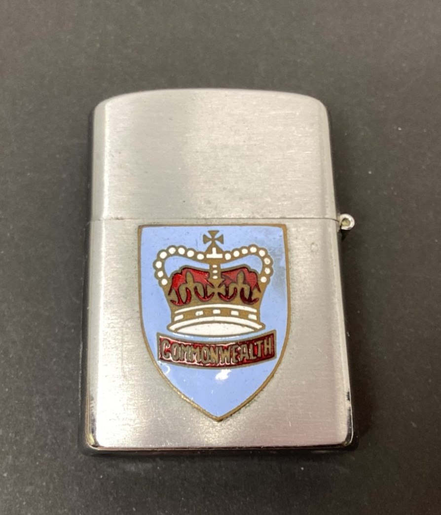 Vintage Cleancut Commonwealth Crest Military Lighter Korea-Japan Map Design 50's
