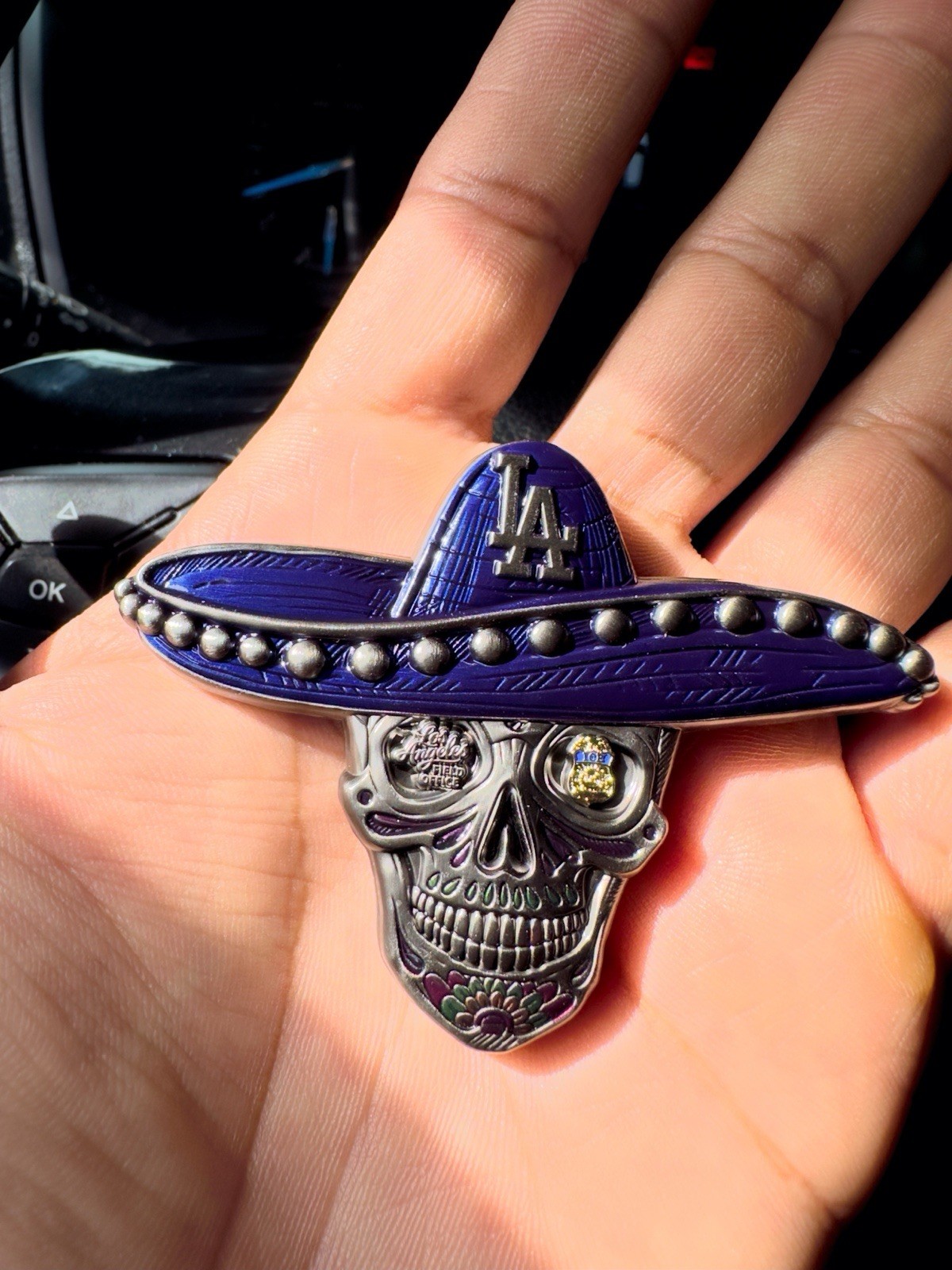 Skull Sombrero ICE challenge coin