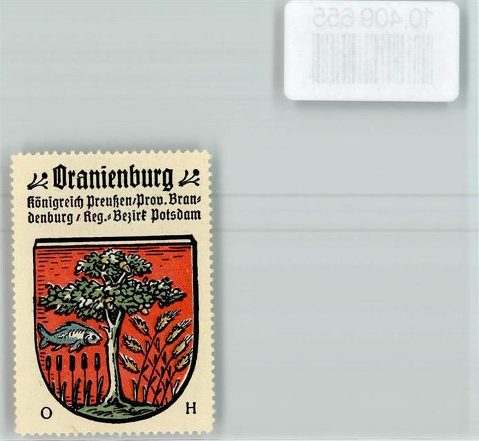 10409655 - 1400 Oranienburg Vignette Coat of Arms Coffee Hag ca 1920-1940