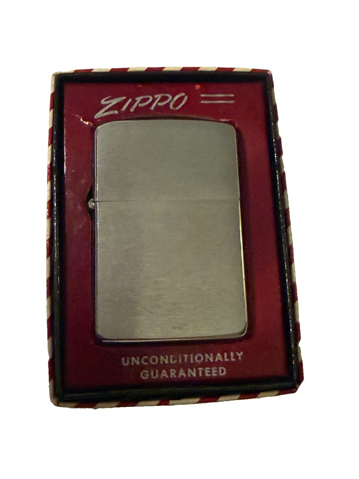 1950s Zippo Original Windproof Lighter Silver-Tone w/ Original Box Bradford, PA