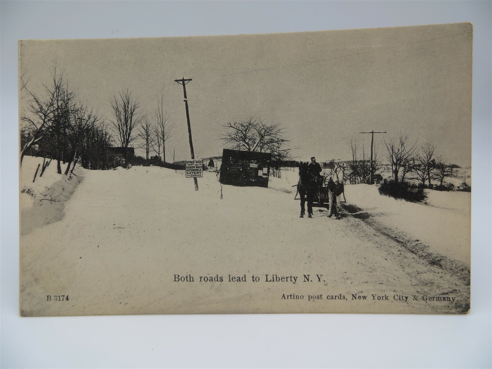 Vintage 1907 Postcard - Both Roads To Liberty, Sullivan County, New York, Unused