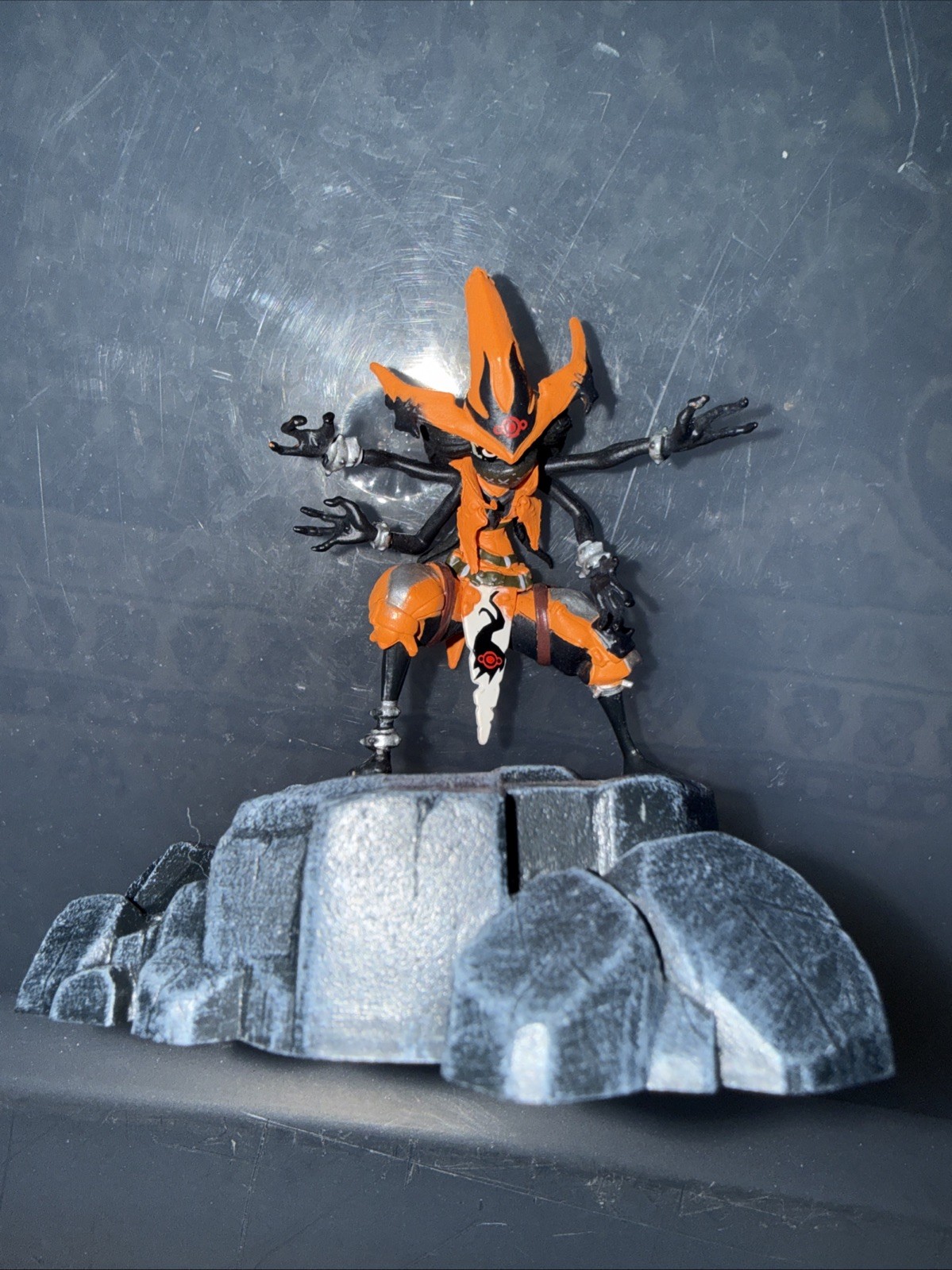 Orendi Battleborn Gearbox 2K Figure Loose 10cm Orange Multi-Arm Display Statue