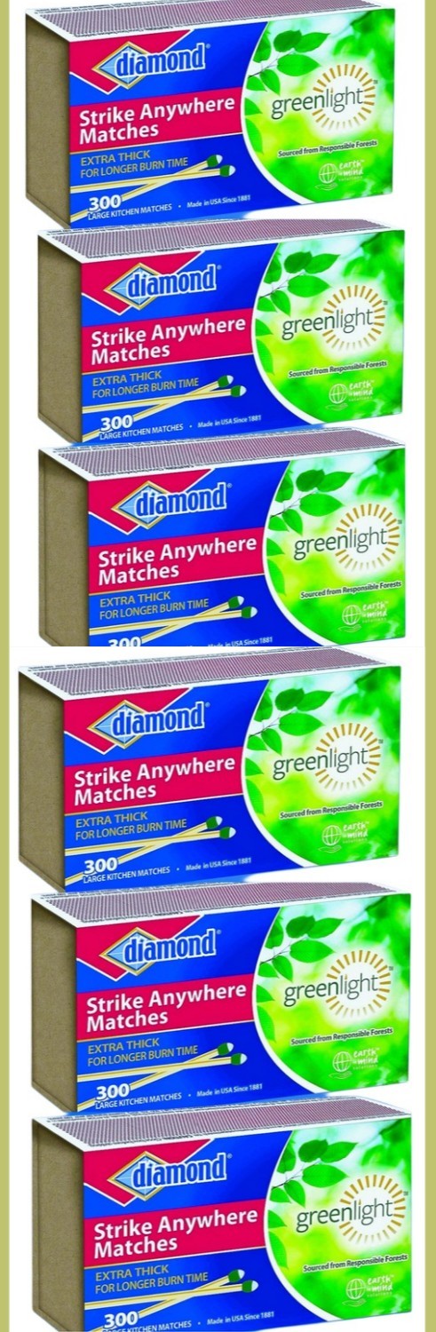 6 boxes Vintage Diamond Strike Anywhere Matches 300 count 1800 Total p
