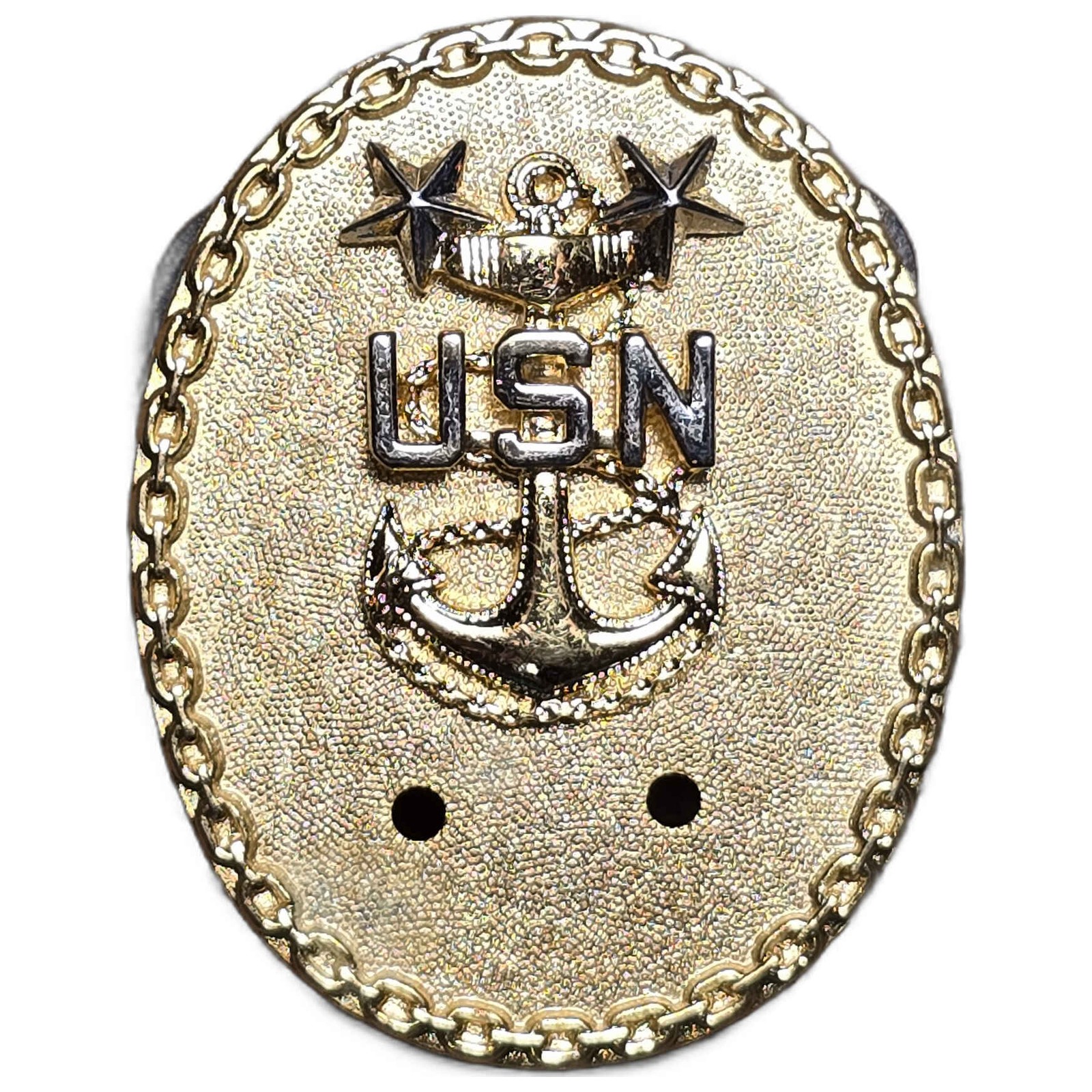 US Navy Master Chief Petty USN Anchor Gold Tone Lapel Vest Hat Pin H35