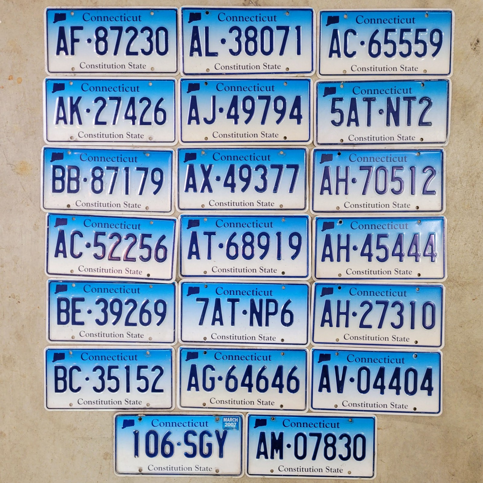 Bulk Lot Of 20 Connecticut License Plates 🔥 20 Random Original Real CT Tags