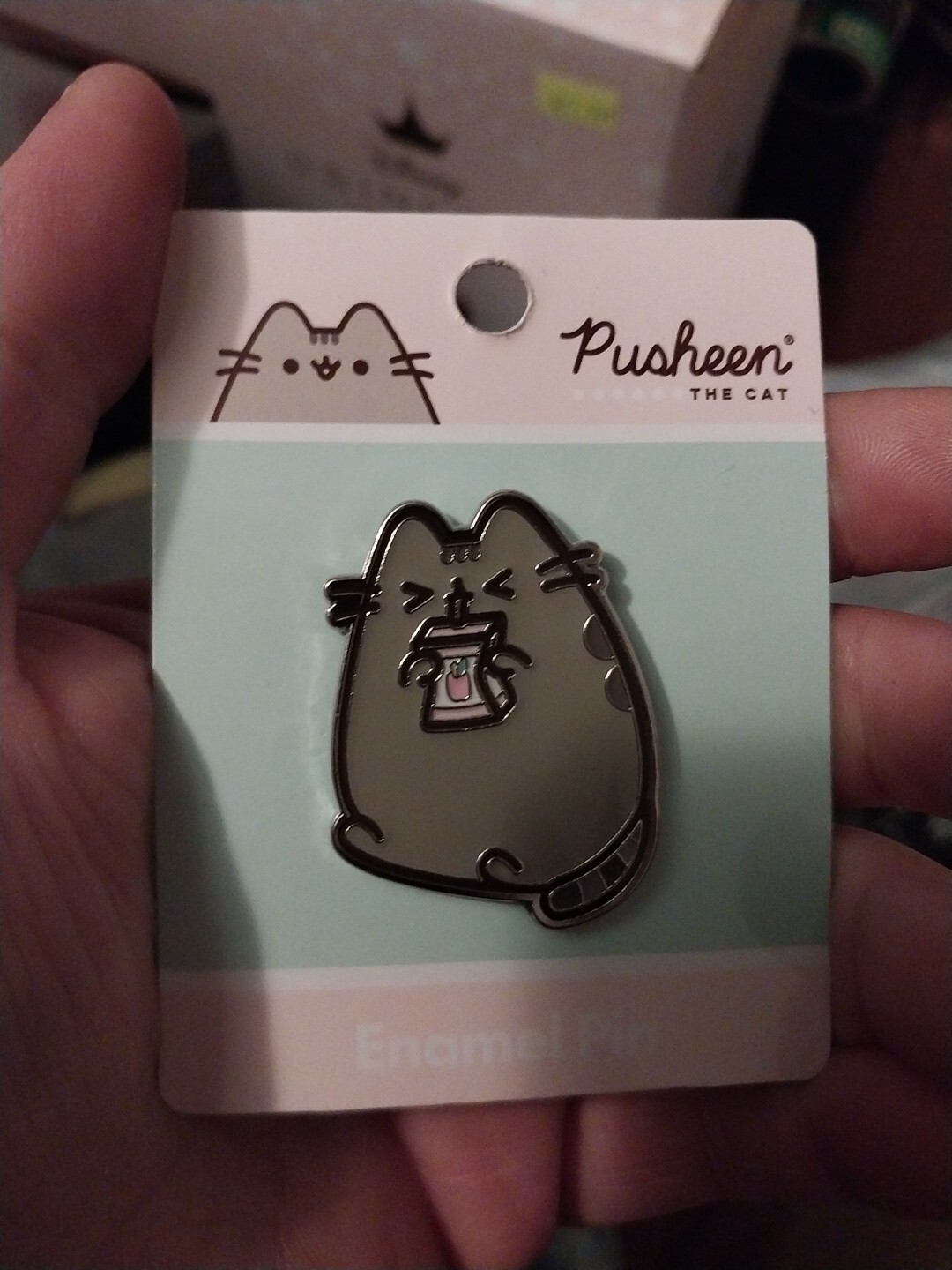 NEW ON CARD Sanrio Pusheen Apple Juice Metal Enamel Pin