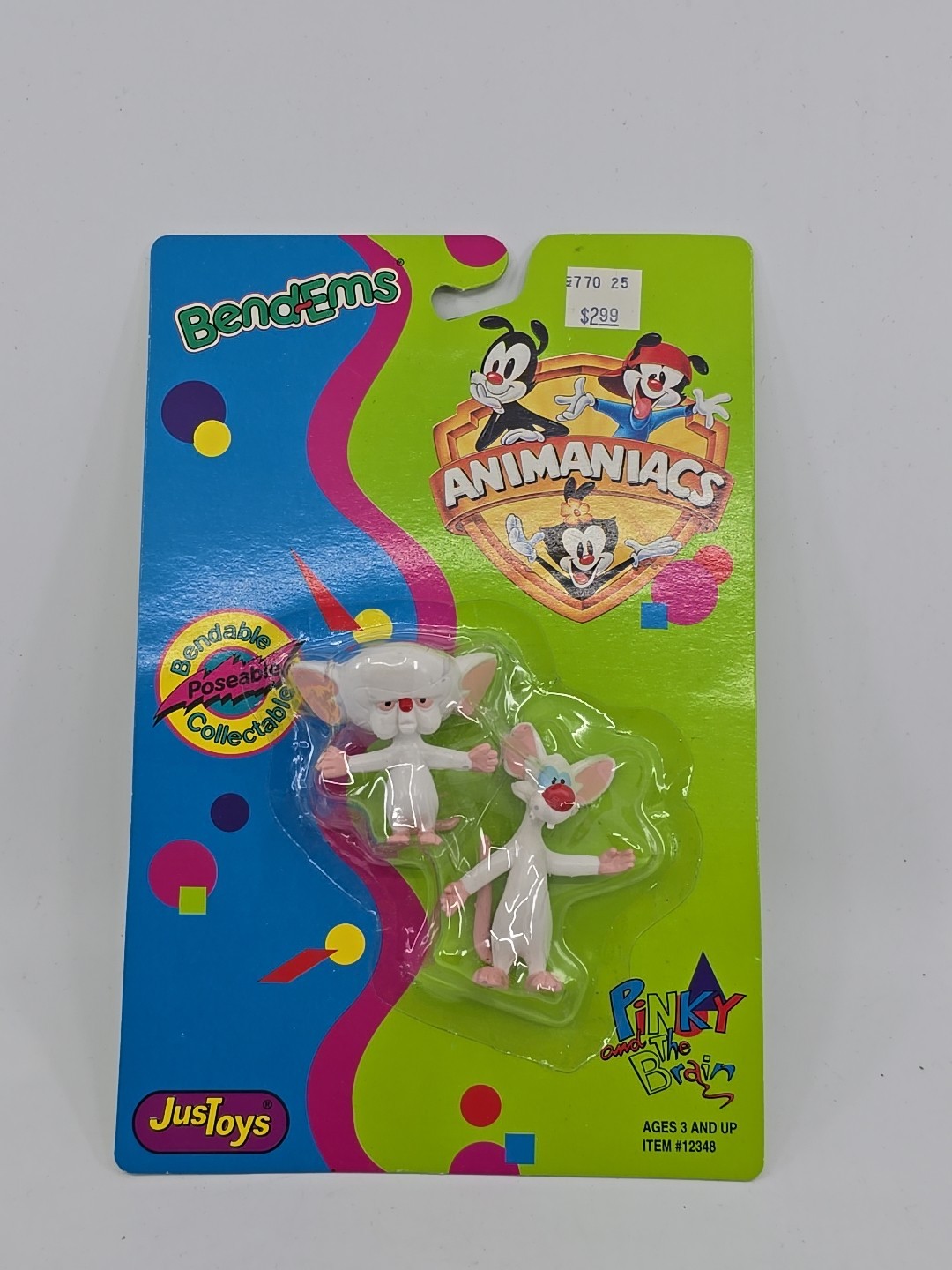 ANIMANIACS Bend-Ems Pinky and The Brain Vintage Figures 1994 