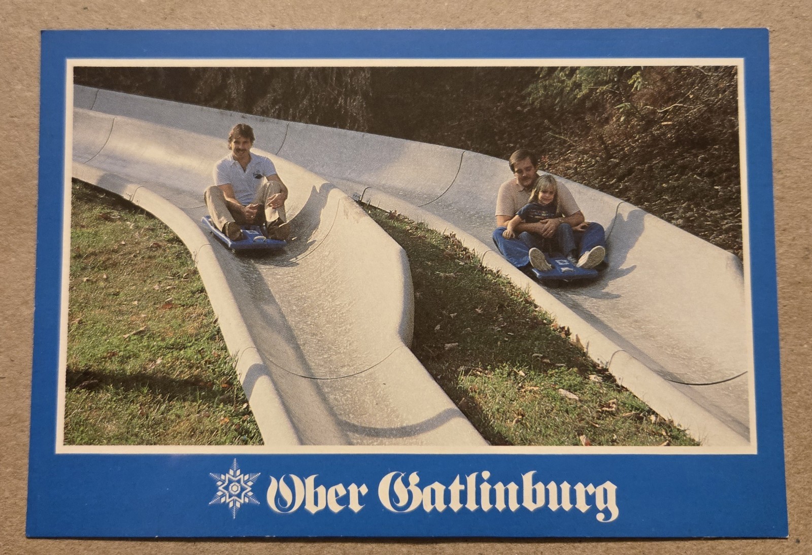 Vintage Ober Gatlinburg Alpine Slide 6x4, Smoky Mountains TN Unused Postcard FG 