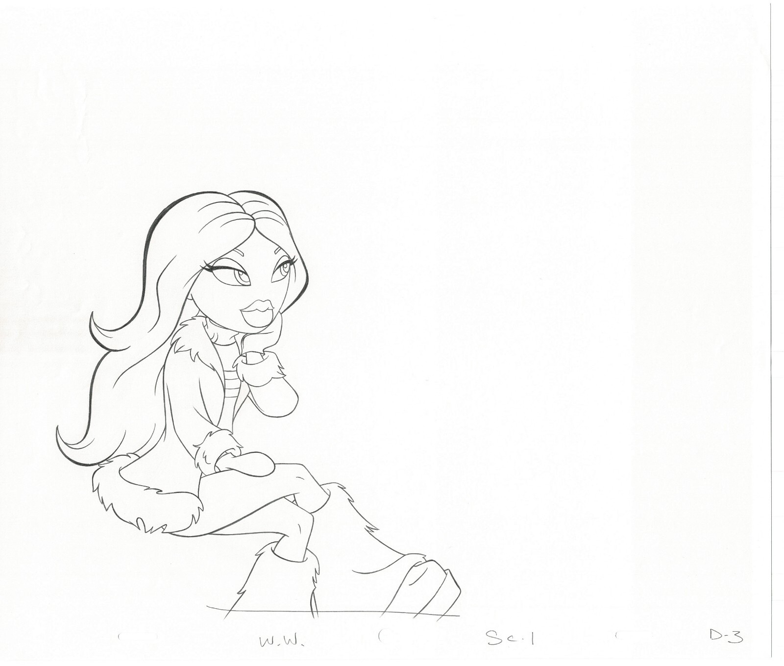 BRATZ Dana Commercial Production Animation Cel Drawing 2003 B-012