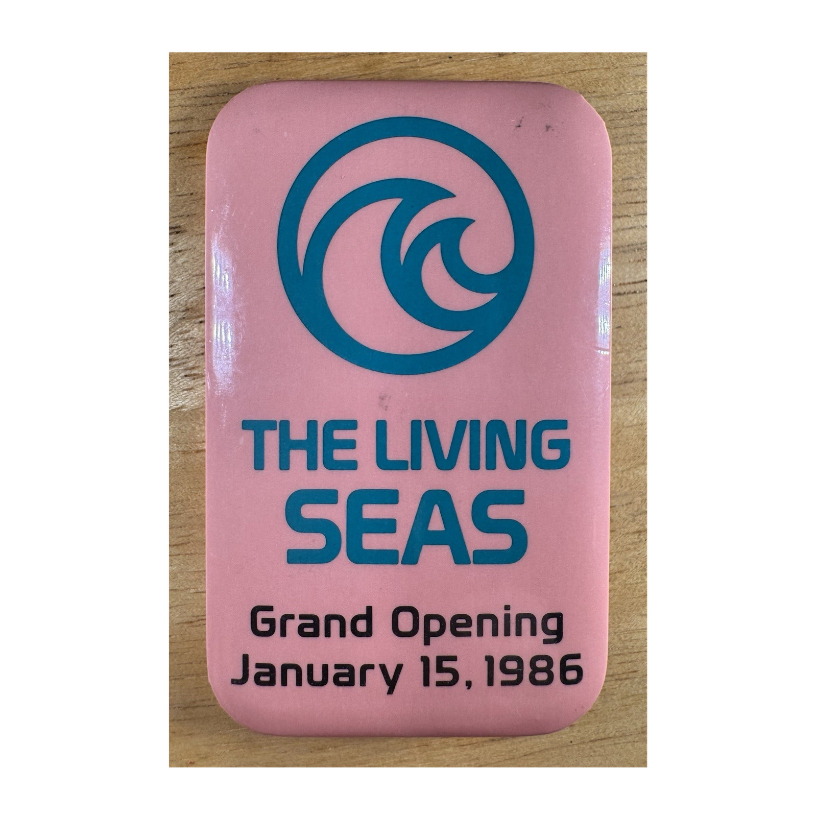 Vintage 1986 EPCOT The Living Seas Grand Opening Cast Member Button Pin WDW