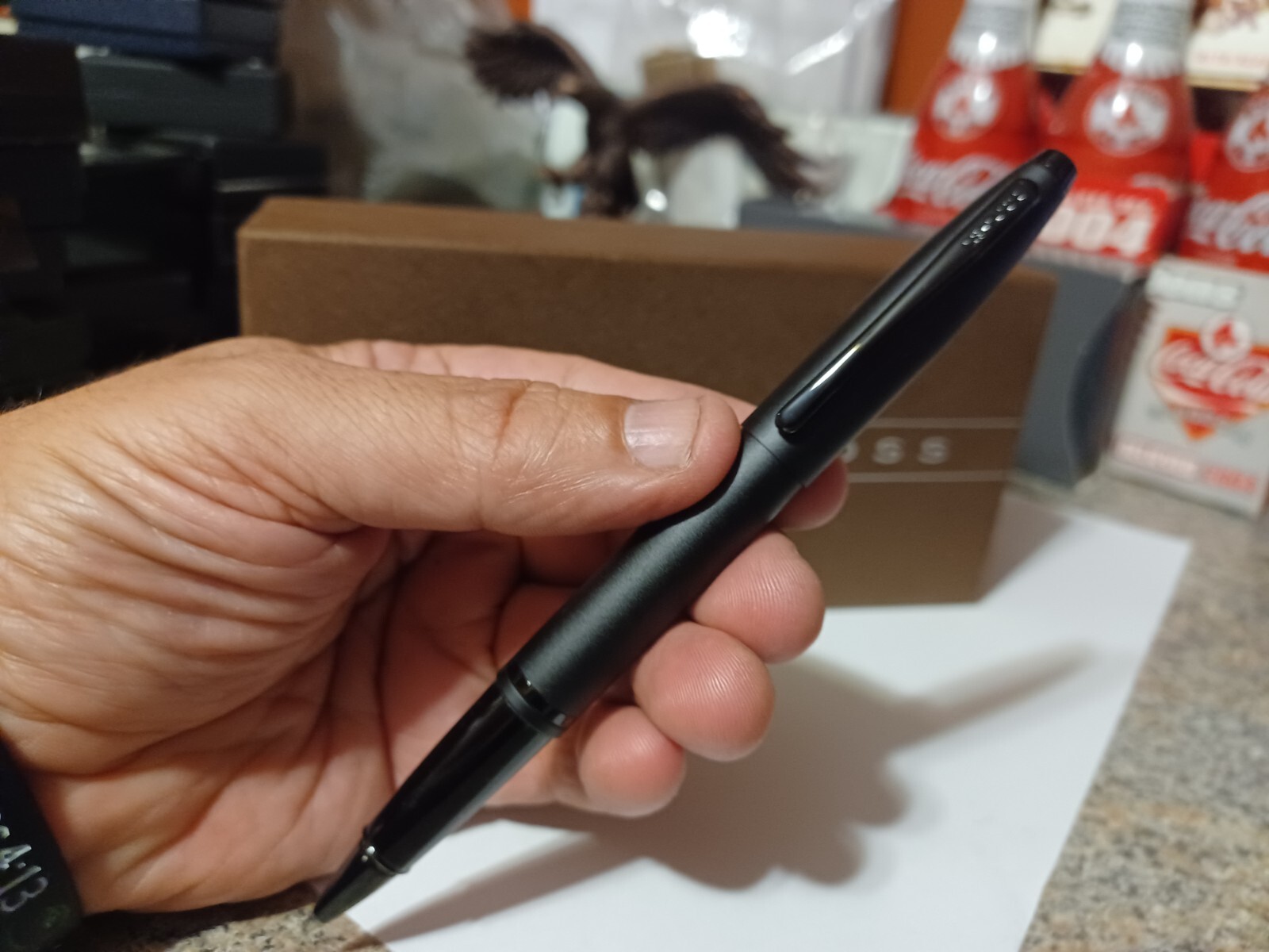 CROSS CALAIS CARBON MATTE BLACK AND GUNMETAL ROLLERBALL PEN BRAND NEW GIFT