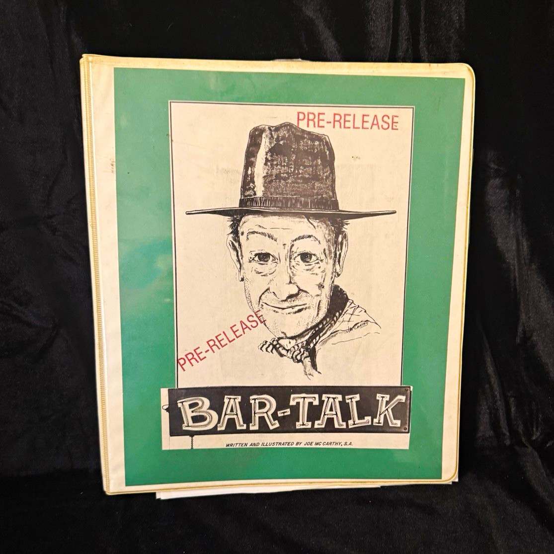 Joe McCarthy Bar-Talk Pre-Release Original Interior Drawing, Inscribed 1989