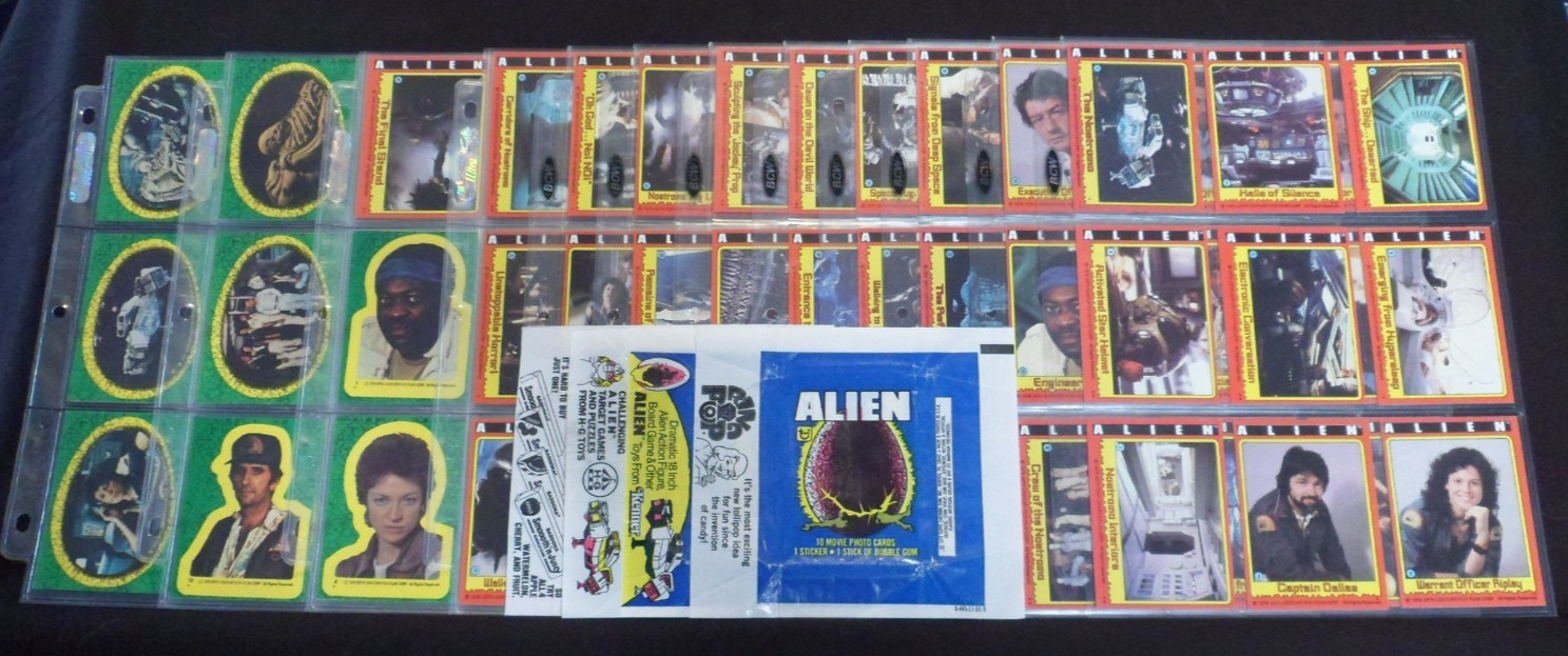 1979 Alien Movie (Topps) MASTER SET of 84 Cards/22 Stickers W/4 Wrapper Set NM
