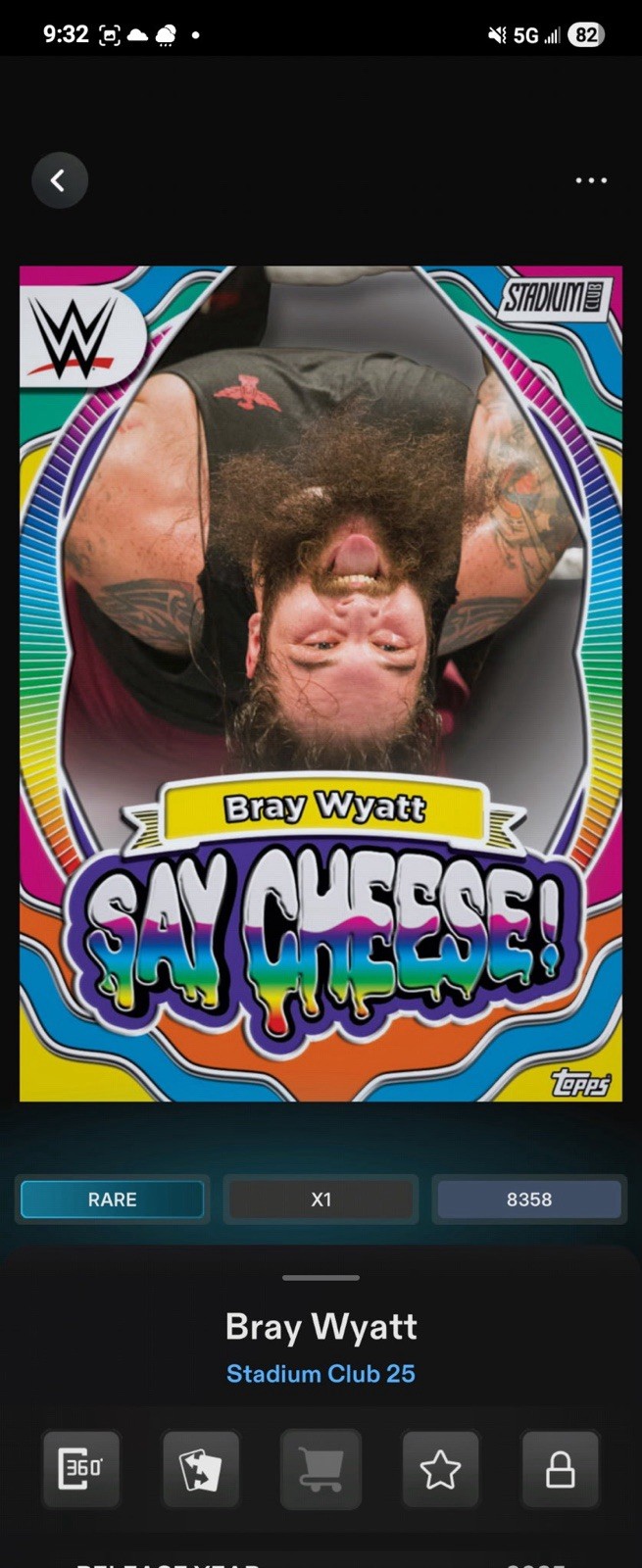 Topps Stadium Club 25 2025 WWE Bray Wyatt Say Cheese DIGITAL CARD ONLY