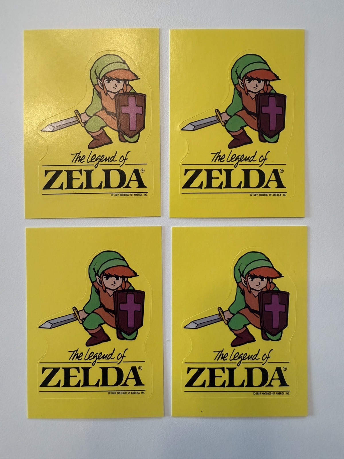 1989 Topps Nintendo Sticker Lot The Legend of Zelda #5 x4 Cards Rookie