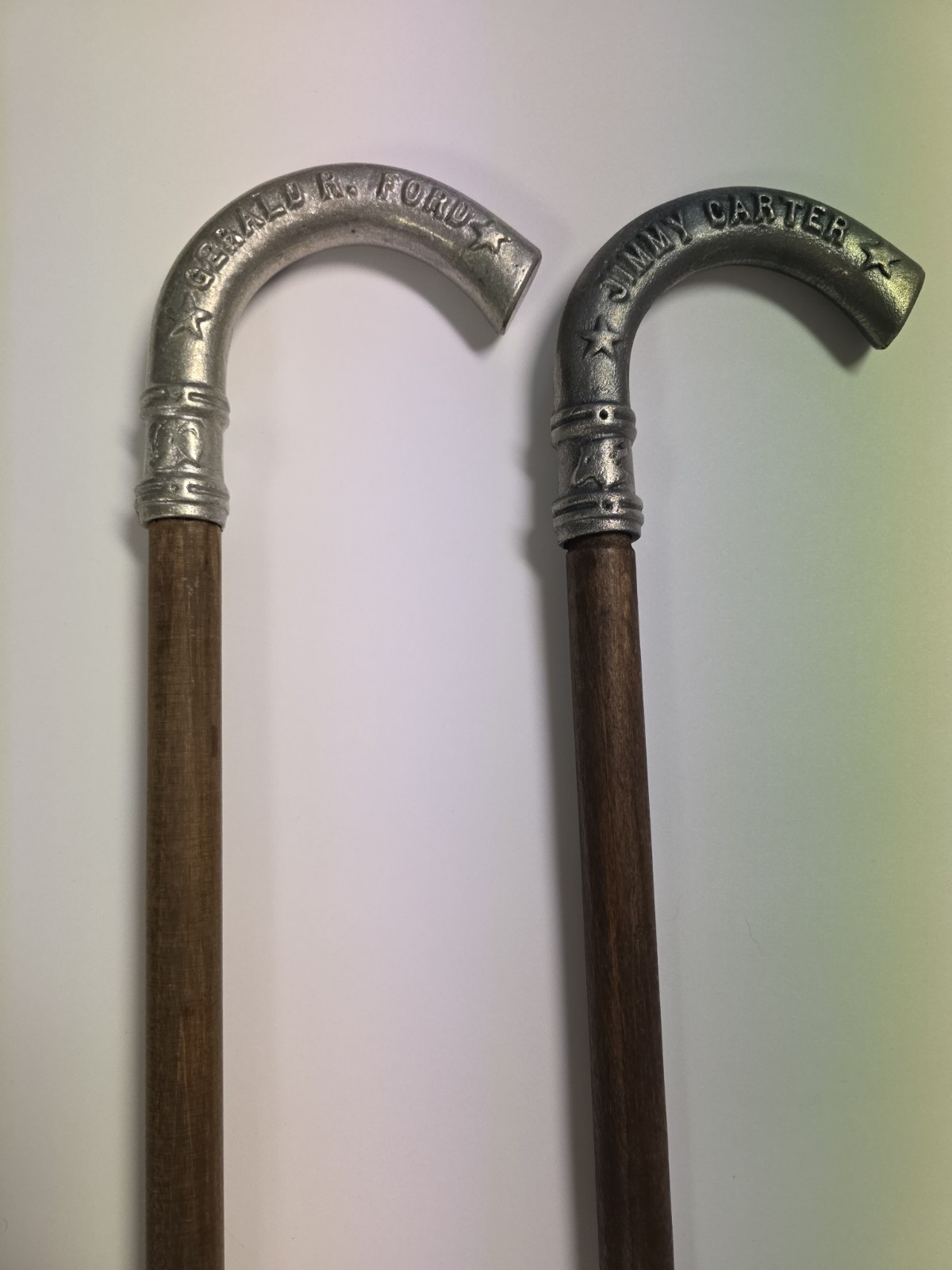 VINTAGE 1976 JIMMY CARTER GERALD FORD PRESIDENTIAL CAMPAIGN CANE SET RARE