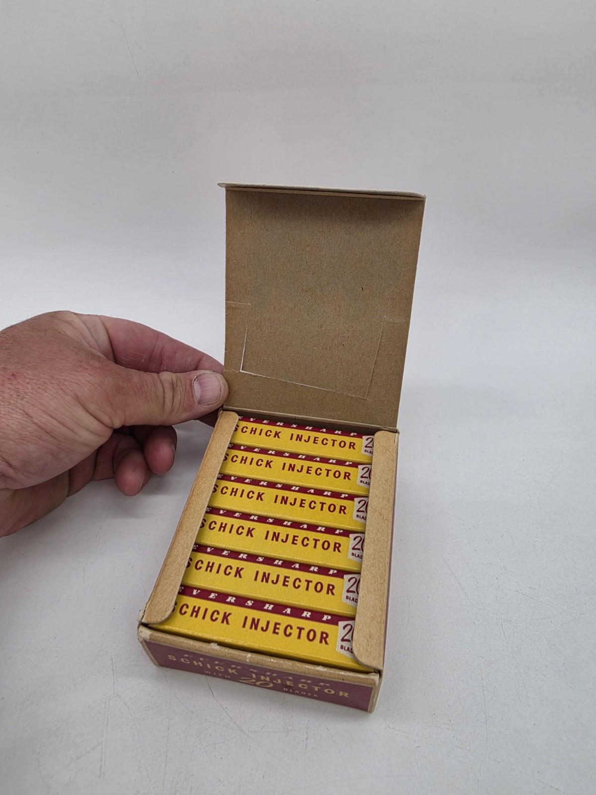 Vintage NOS  SCHICK Injector Blades In Original Box 12 x 20 = 240 Blades USA Lot