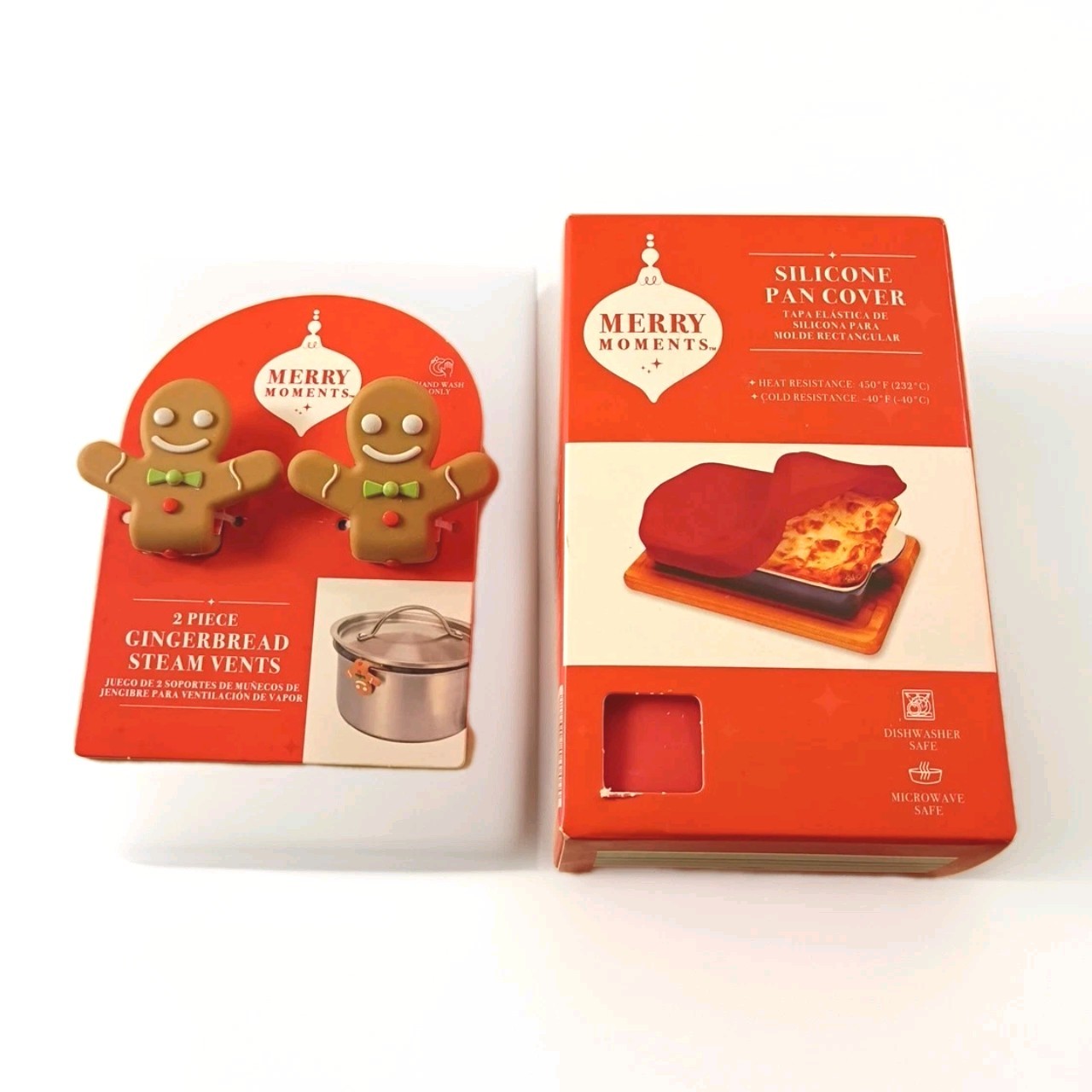 Merry Moments Gingerbread Man Steam Vents And Silicone Pan Cover 13x9  New