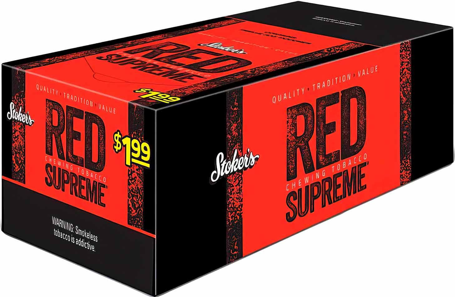 STOKER\'S RED SUPREME CHEWING TOBACCO 20\