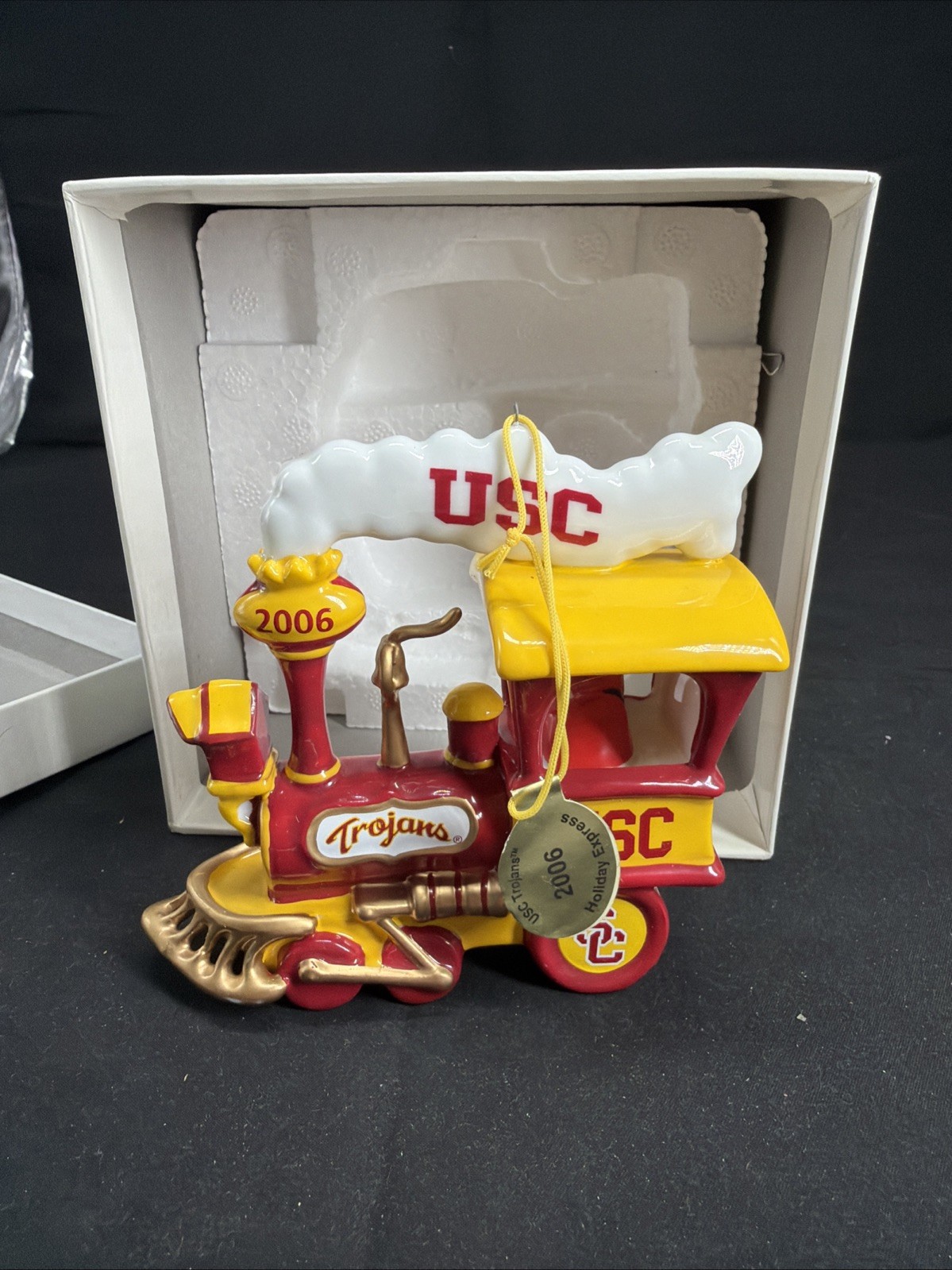 USC Trojans 2006  Holiday Express Hanging Christmas Ornament Danbury Mint