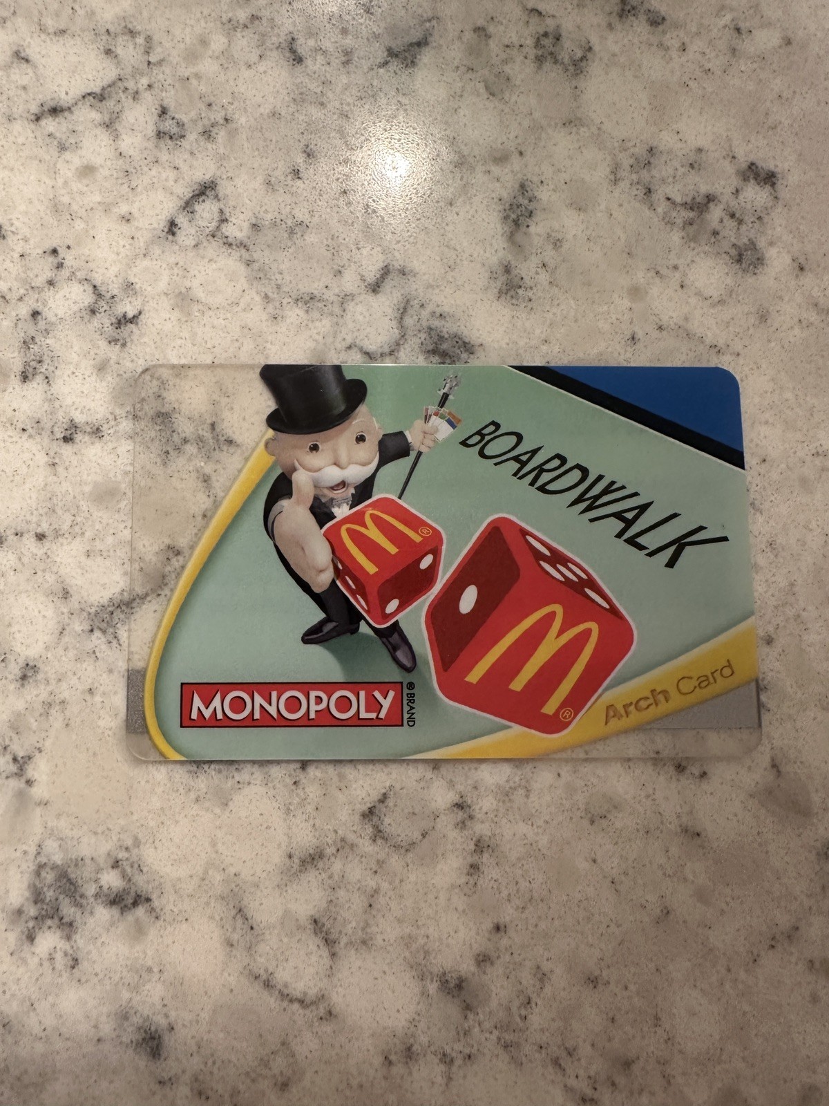 2010 McDonald's Monopoly Boardwalk Arch Gift Card - inactive and unused. 