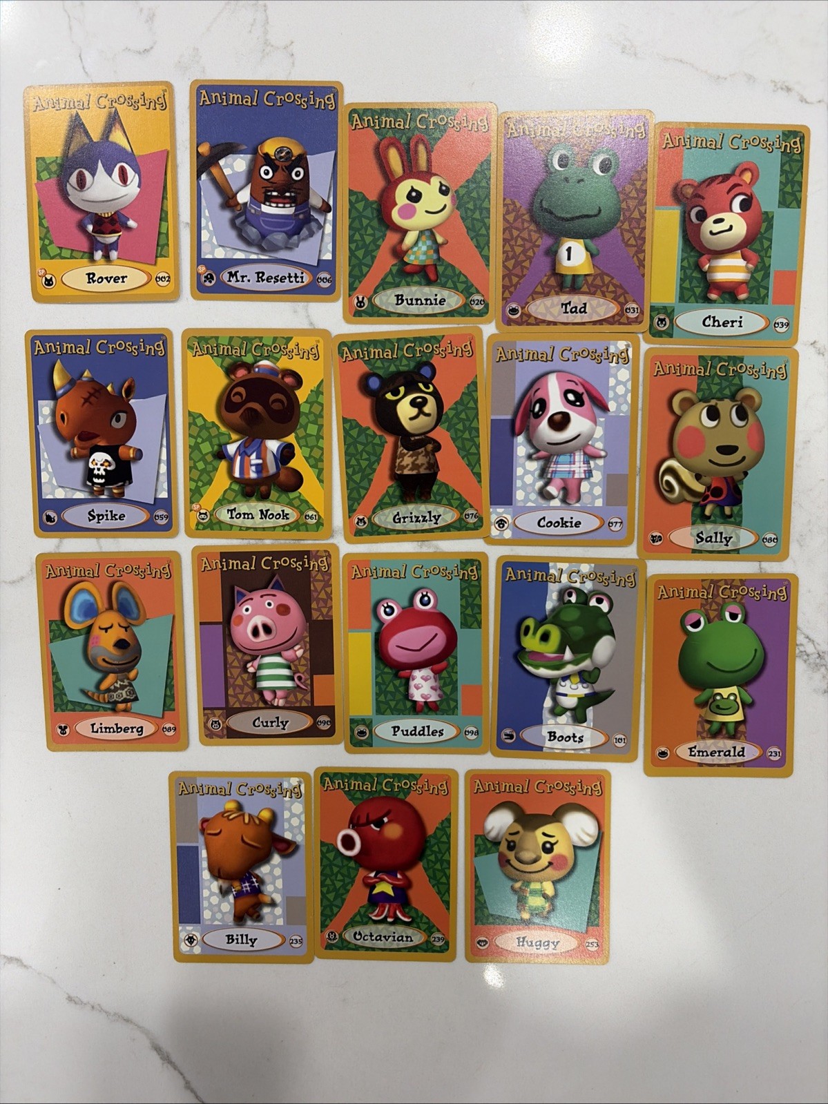 Nintendo 2002-03 Vintage Animal Crossing Trading Card Lot of 18 eReader Cards