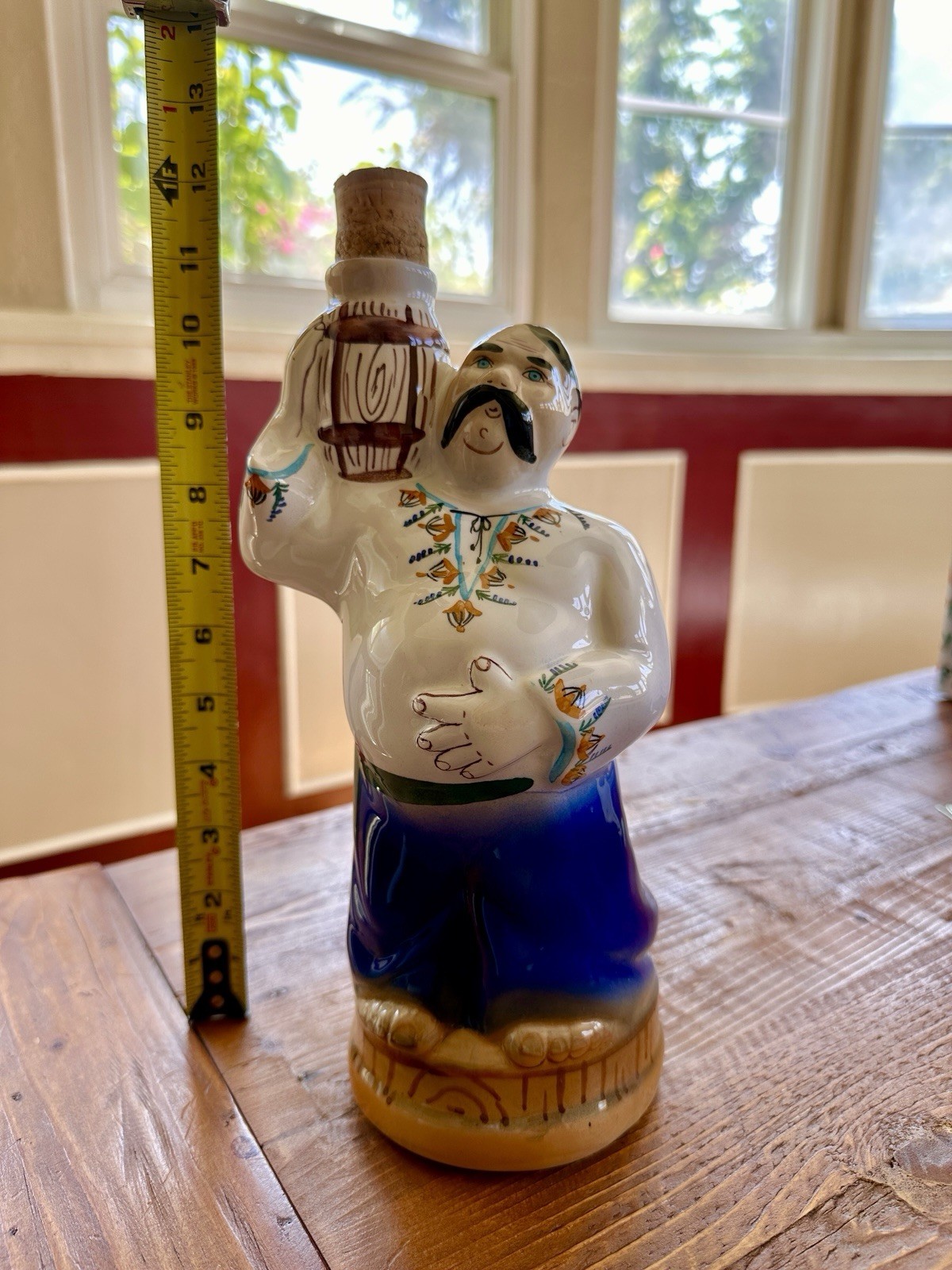 1970s Ukrainian Cossack Porcelain Figurine Decanter