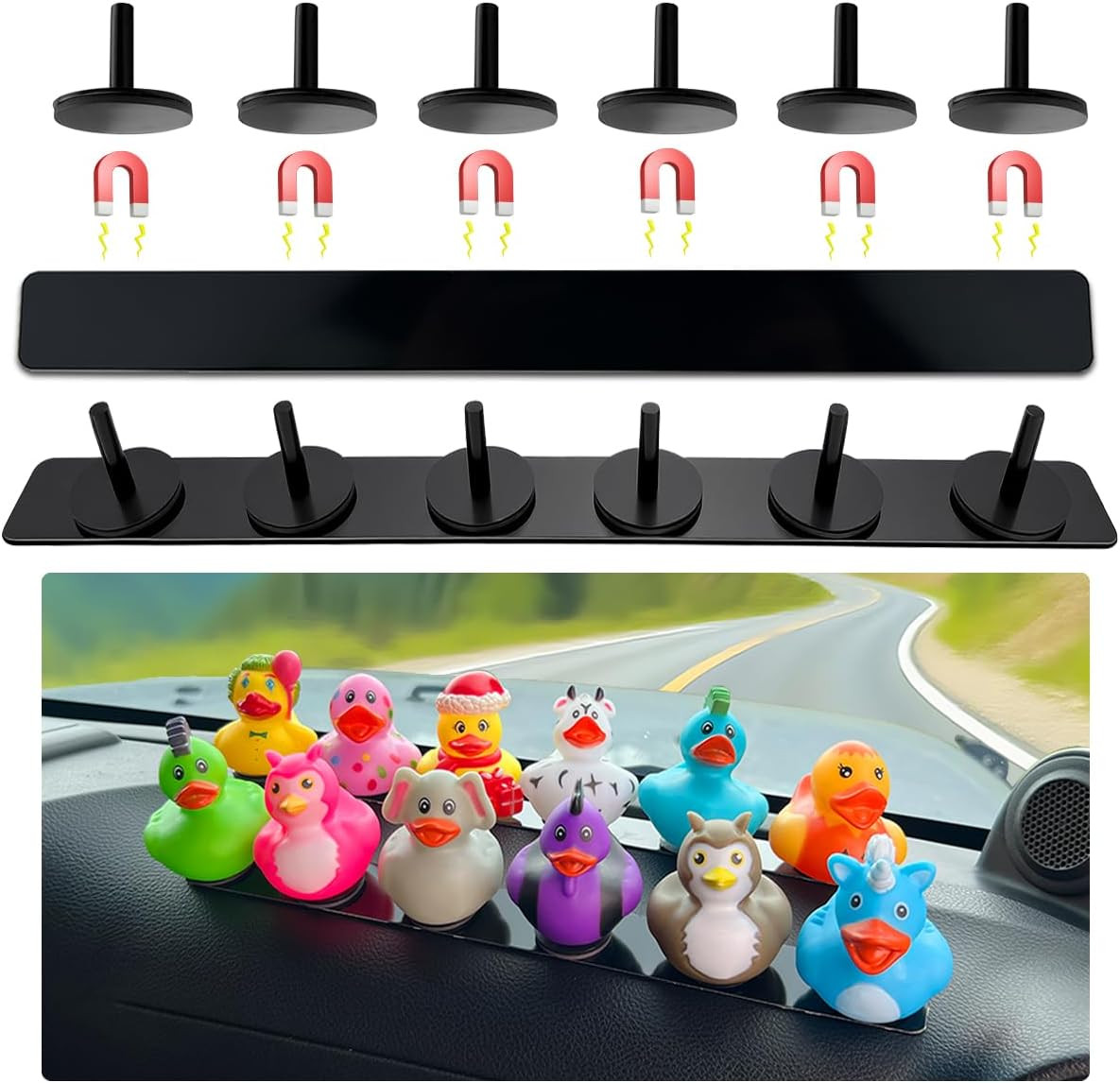 Duck Holder for Jeep Wrangler,Metal Ducks Holder for Jeep Dash