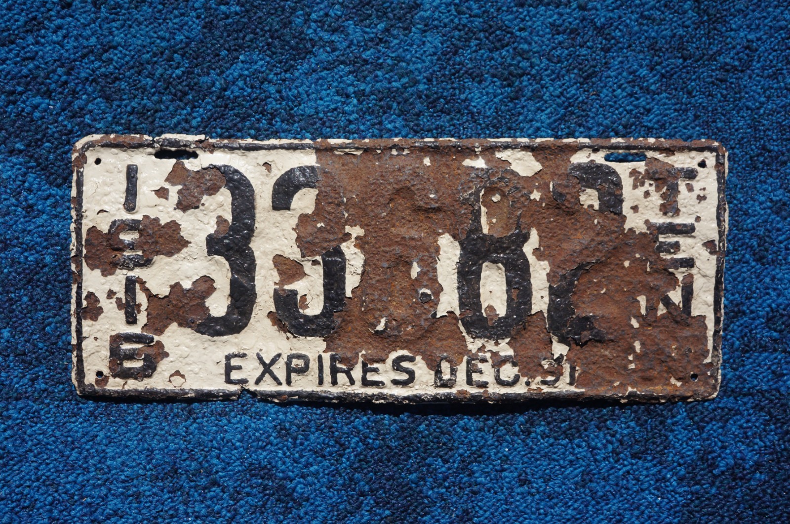 1916 Tennessee License Plate - 2nd Year State Issue