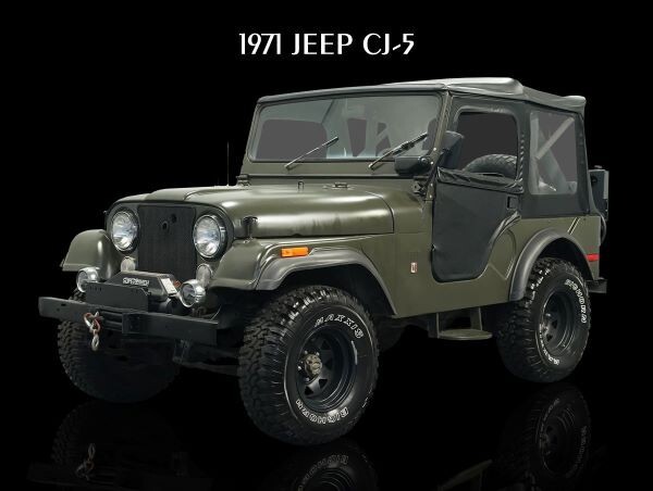 1971 Jeep CJ-5 in Green NEW Metal Sign: 9x12
