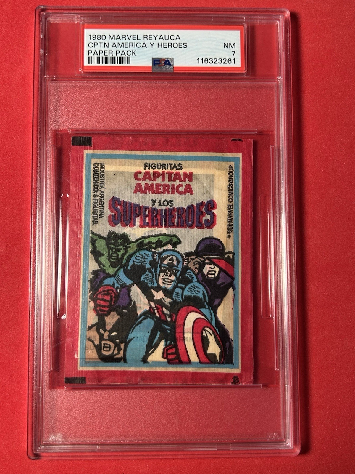 1980 Ultra Figus Marvel Superheroes Sealed Pack Argentina PSA 7 Wolverine RCs