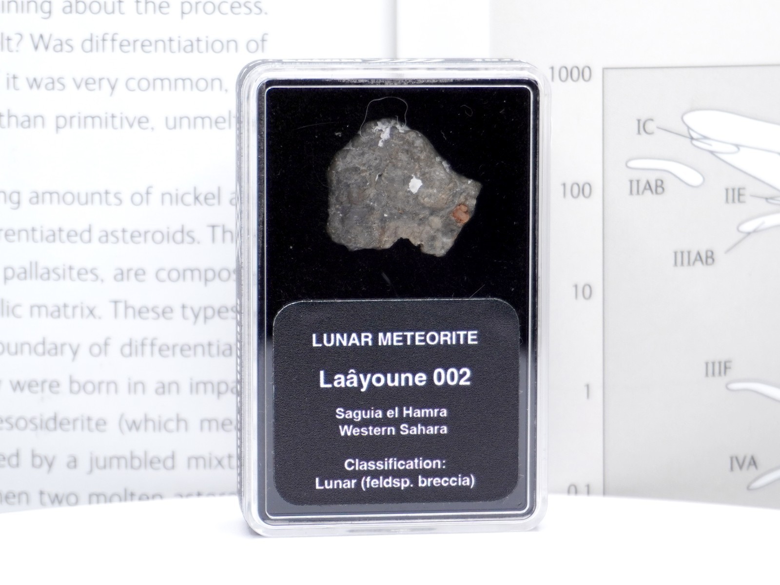 Laâyoune 002 Lunar Meteorite - Authentic Moon Rock, Rare and Certified
